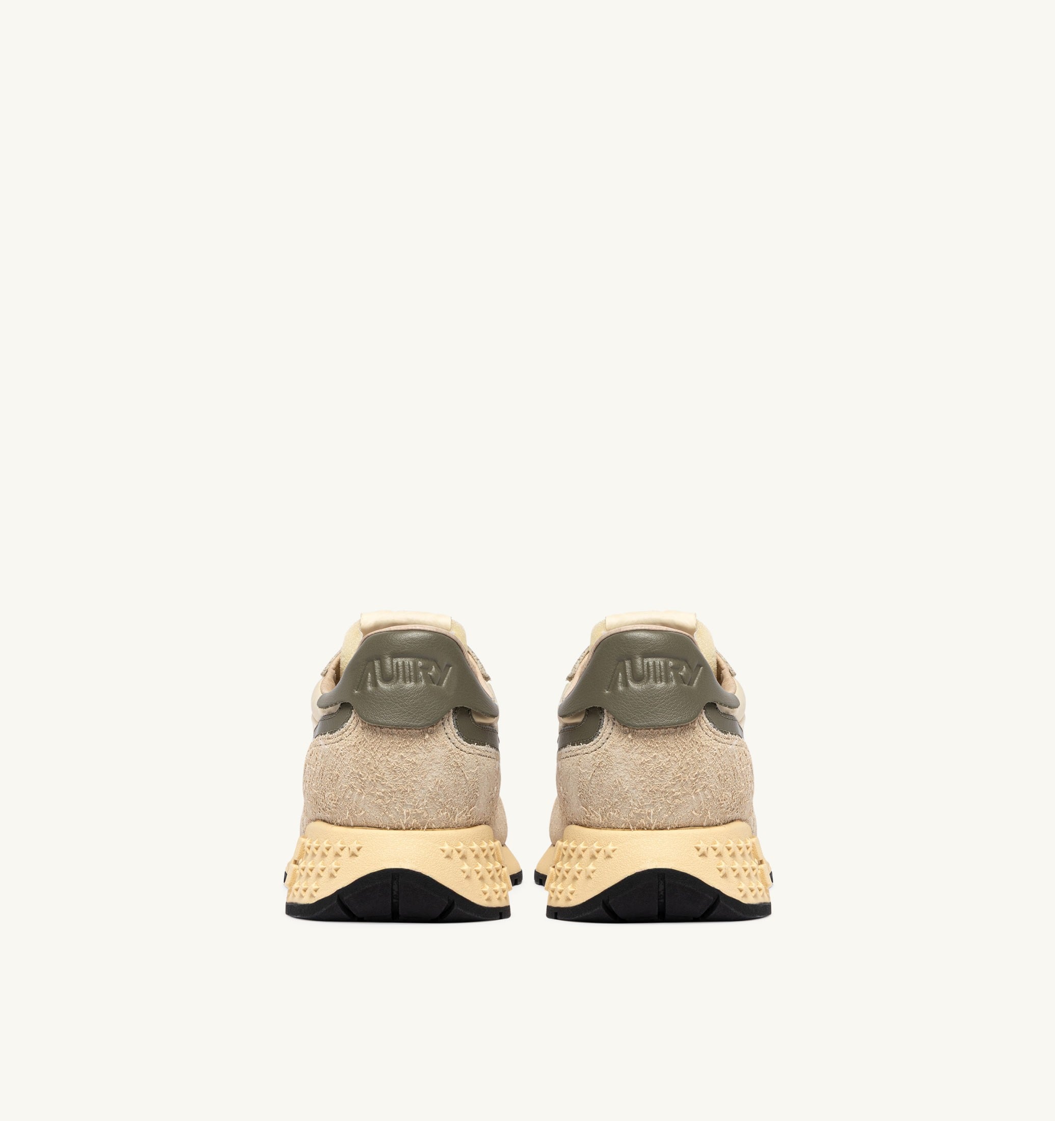 SNEAKERS REELWIND LOW IN NYLON E SUEDE ECRU E COVERT GREEN