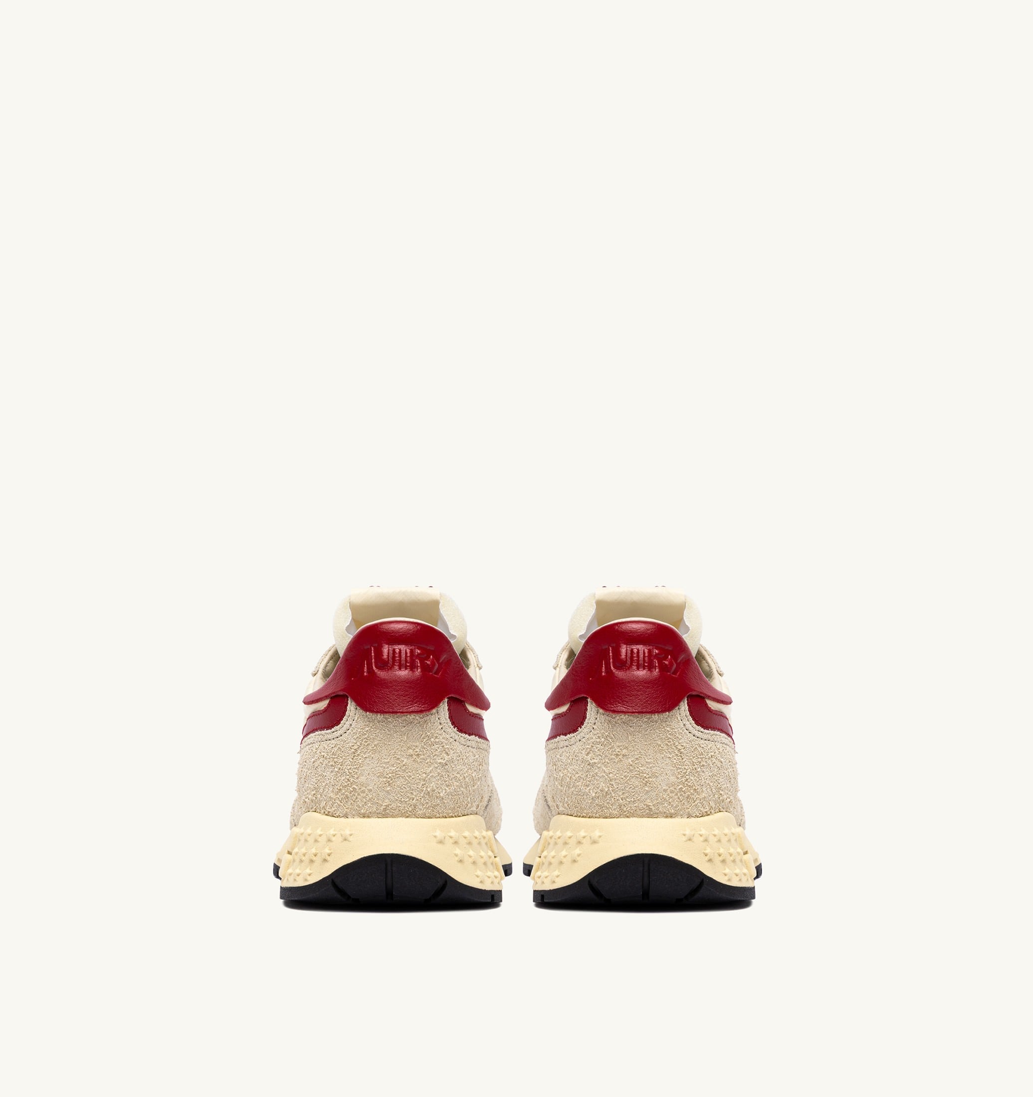 SNEAKERS REELWIND LOW IN NYLON E SUEDE ECRU E ROSSO