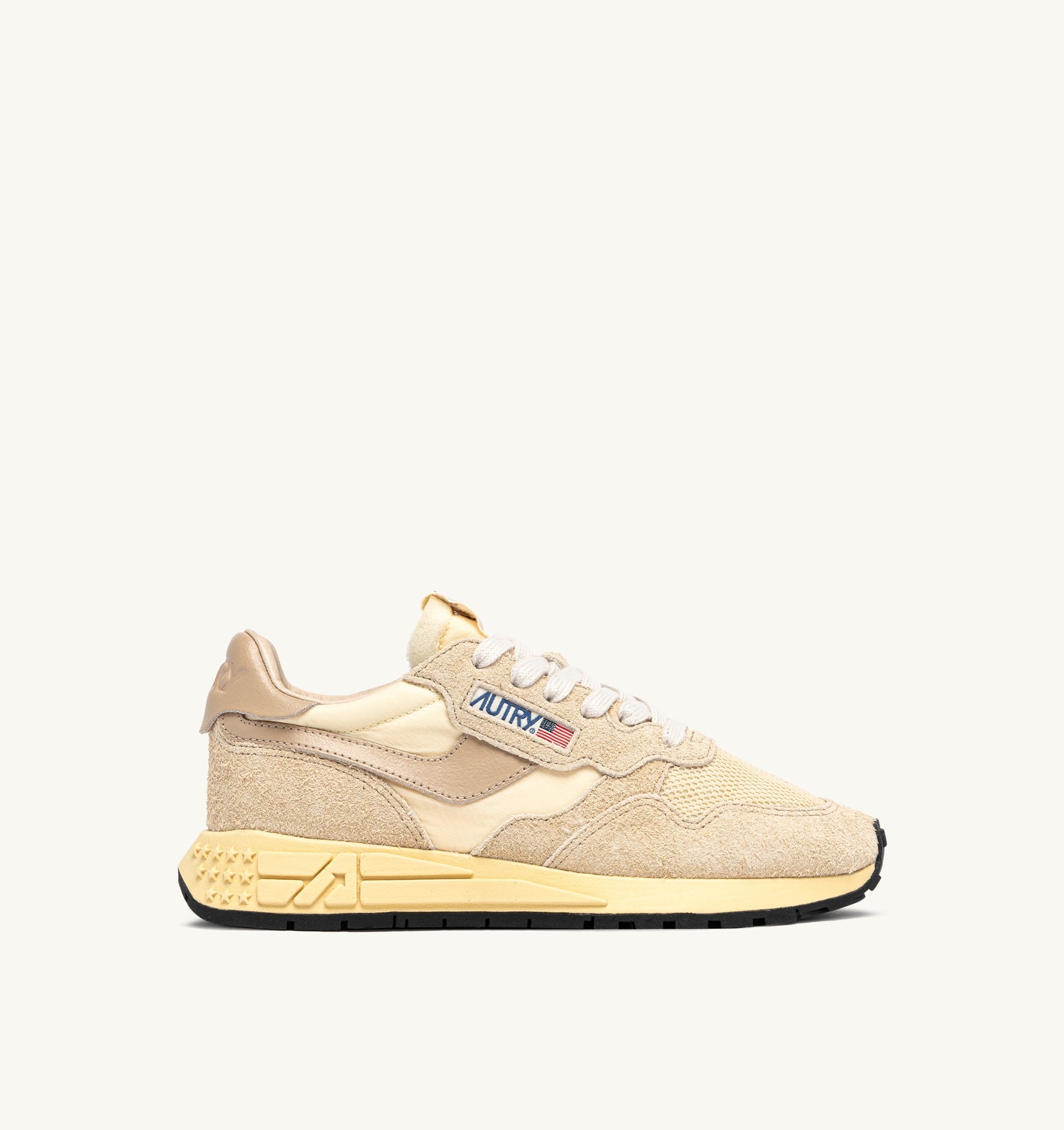 SNEAKERS REELWIND LOW IN NYLON E SUEDE ECRU E WHITE PEPPER