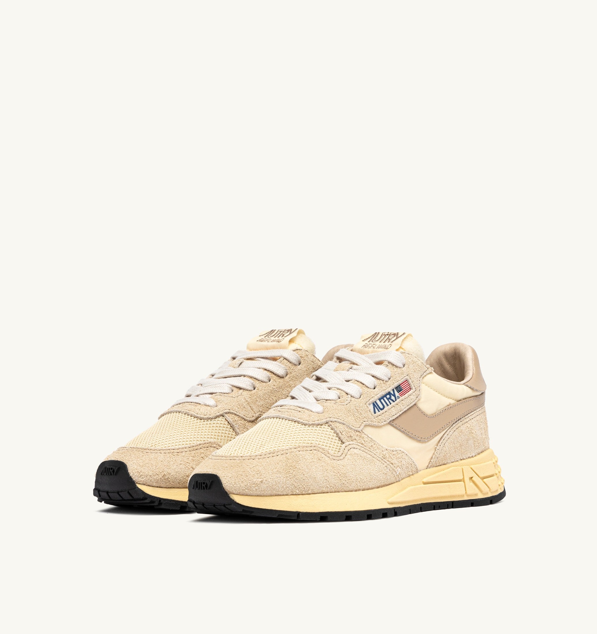 SNEAKERS REELWIND LOW IN NYLON E SUEDE ECRU E WHITE PEPPER