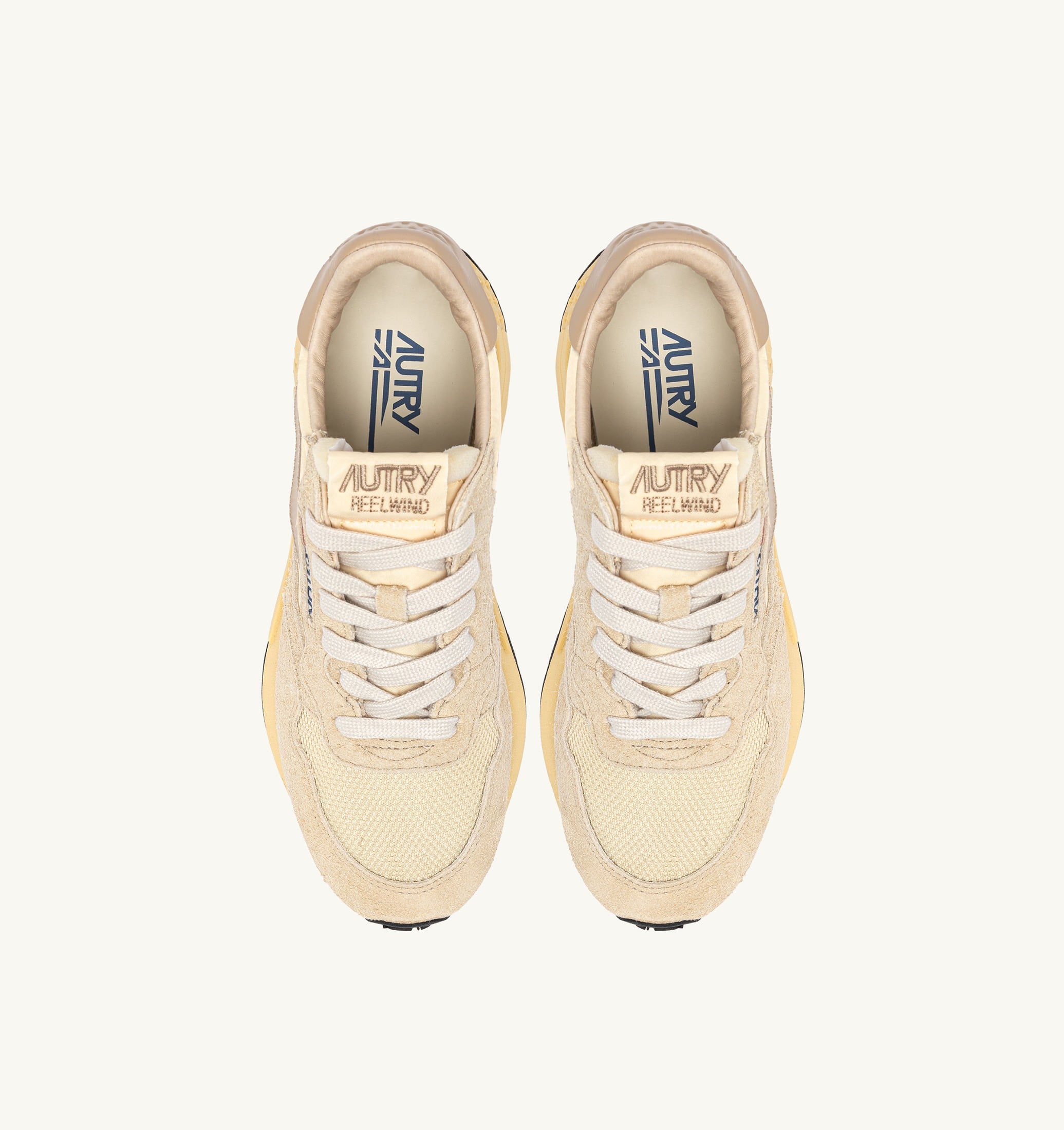 SNEAKERS REELWIND LOW IN NYLON E SUEDE ECRU E WHITE PEPPER