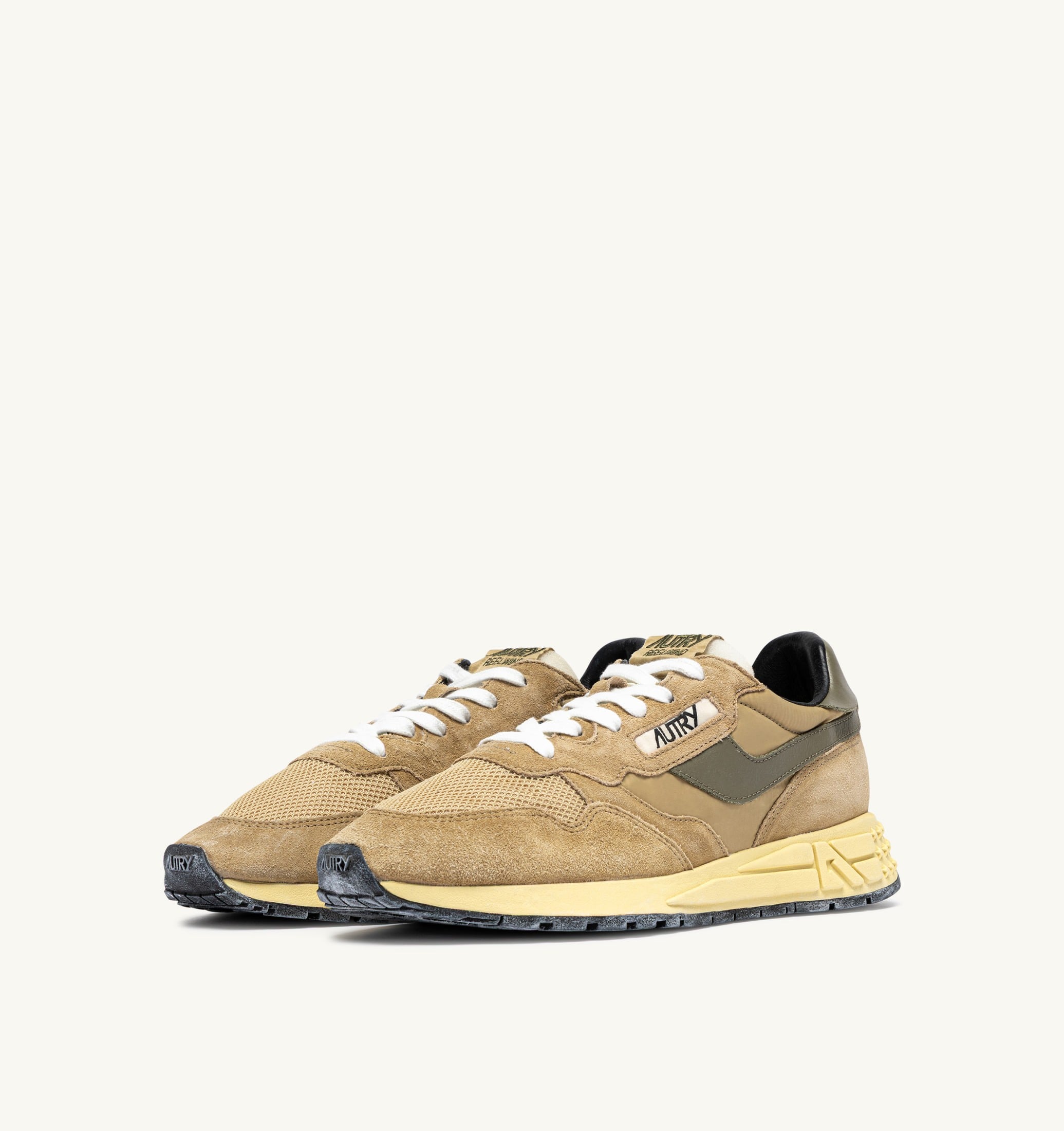 SNEAKERS REELWIND LOW IN NYLON E SUEDE FOAM SUGAR E COVERT GREEN