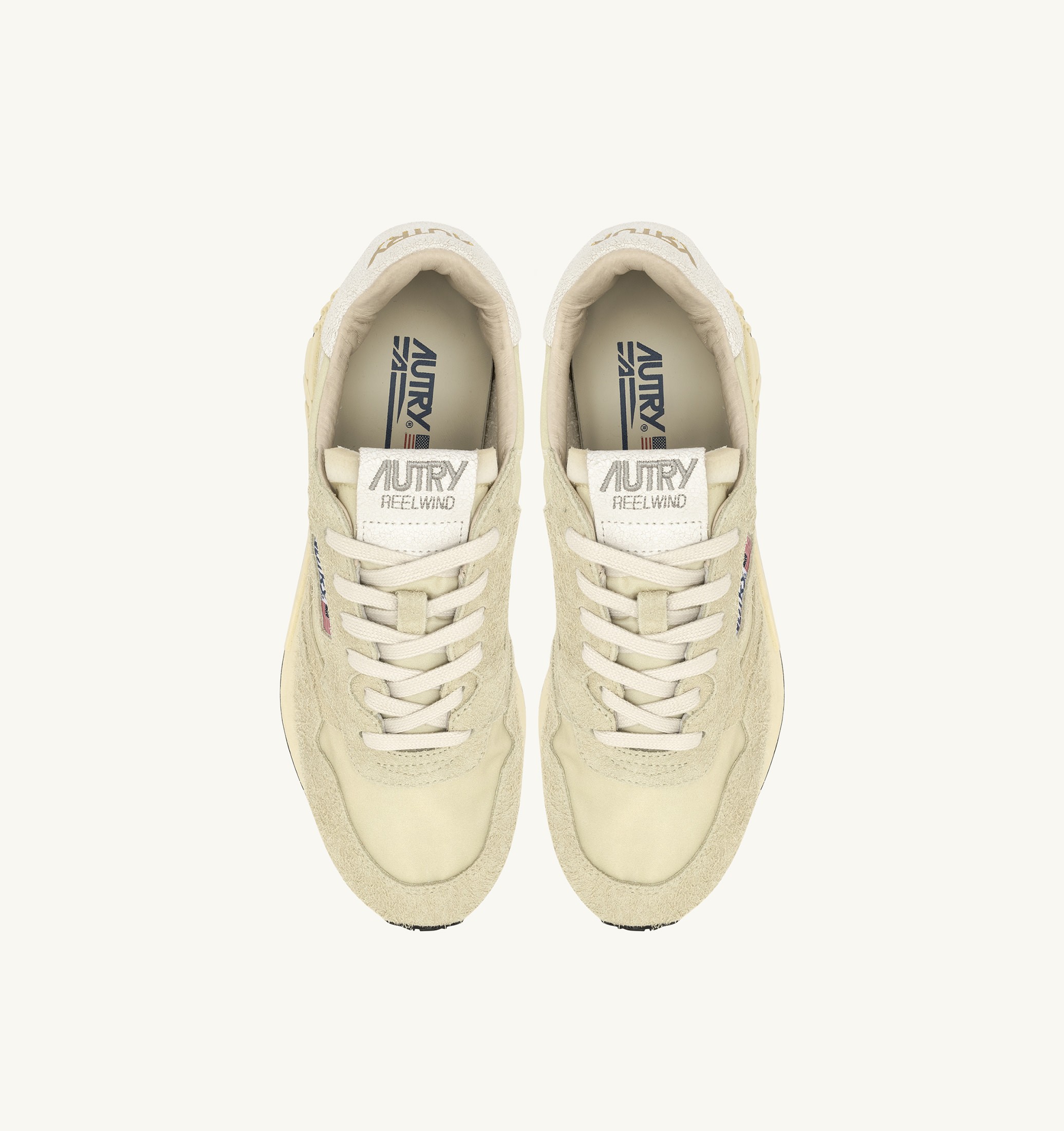 SNEAKERS REELWIND LOW IN NYLON E SUEDE HAY