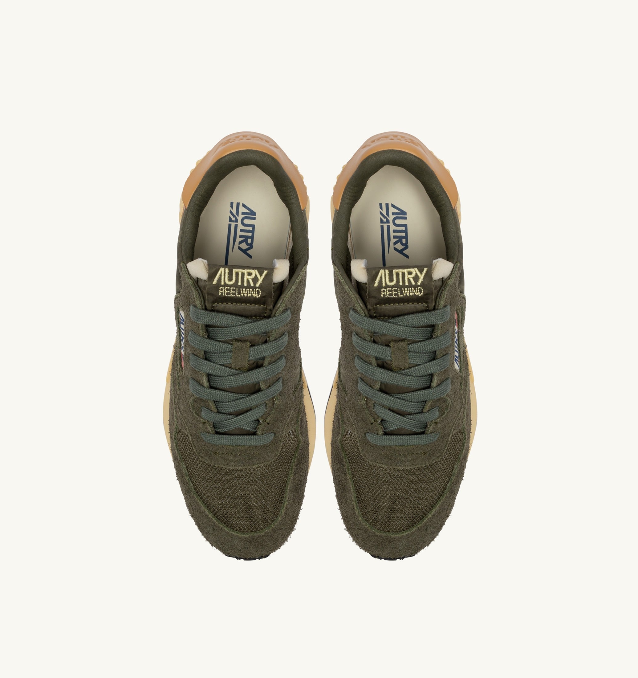 SNEAKERS REELWIND LOW IN NYLON E SUEDE KAHKI E TAFFY