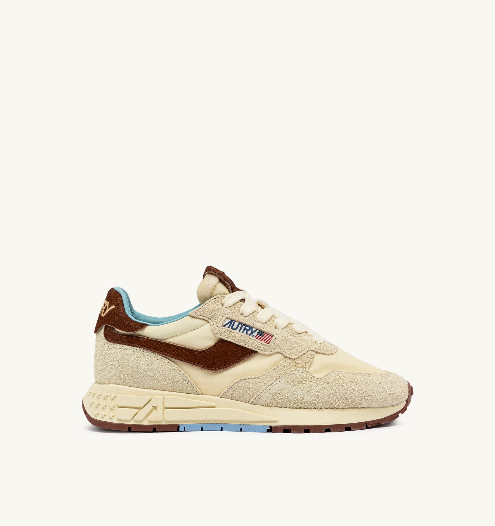 SNEAKERS REELWIND LOW IN NYLON E SUEDE MARRONE E NUT