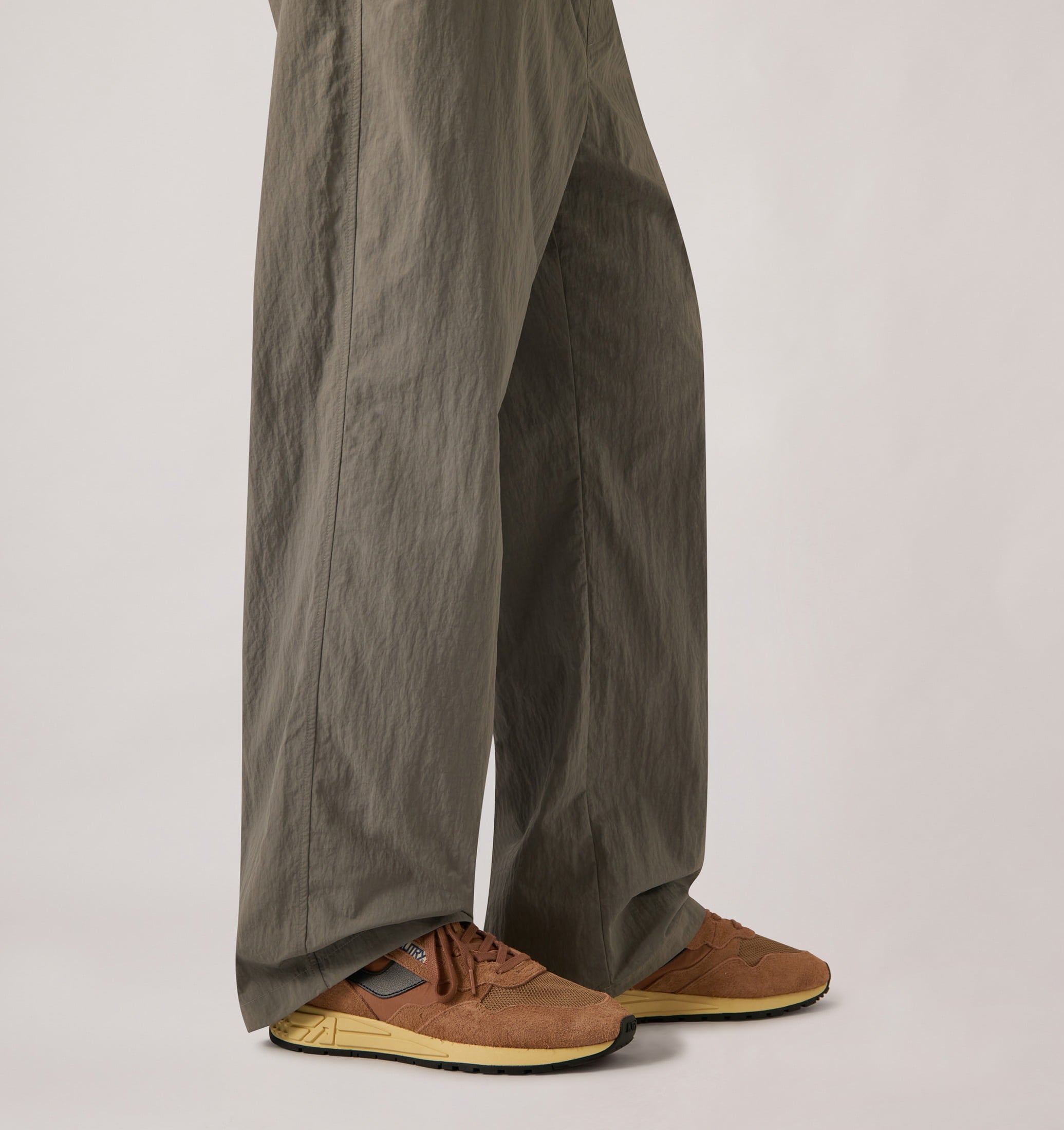 SNEAKERS REELWIND LOW IN NYLON E SUEDE MOCHA E NERO