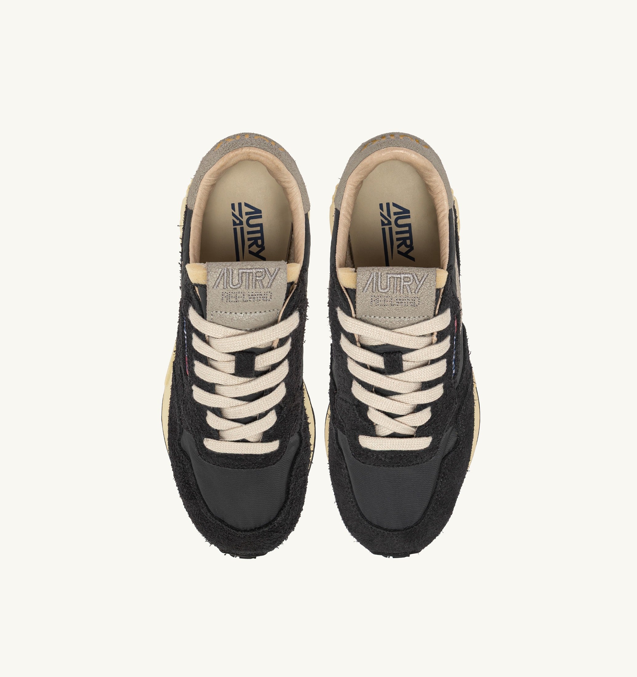 SNEAKERS REELWIND LOW IN NYLON E SUEDE NERA