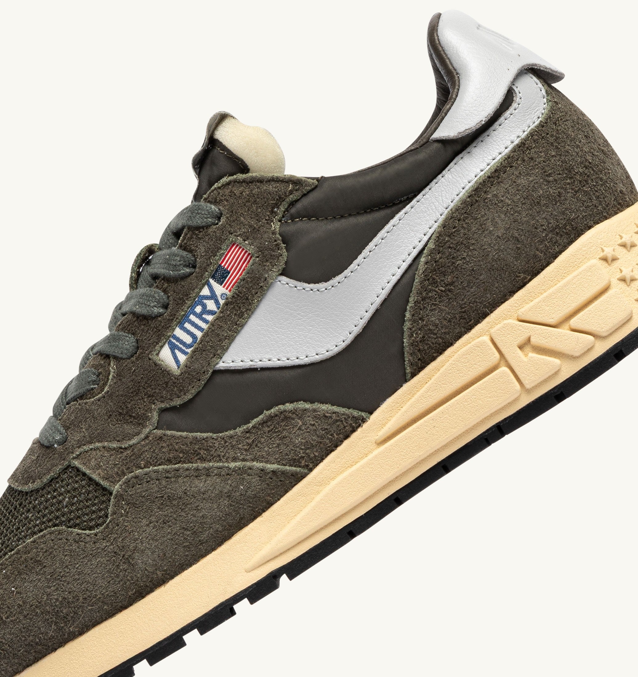 SNEAKERS REELWIND LOW IN NYLON E SUEDE OLIVE NIGHT E HARBOR MIST