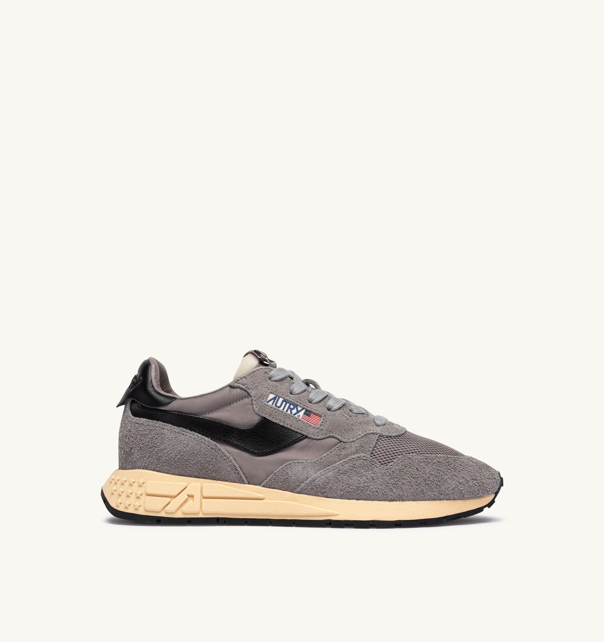 SNEAKERS REELWIND LOW IN NYLON E SUEDE PLUMBEO E NERO