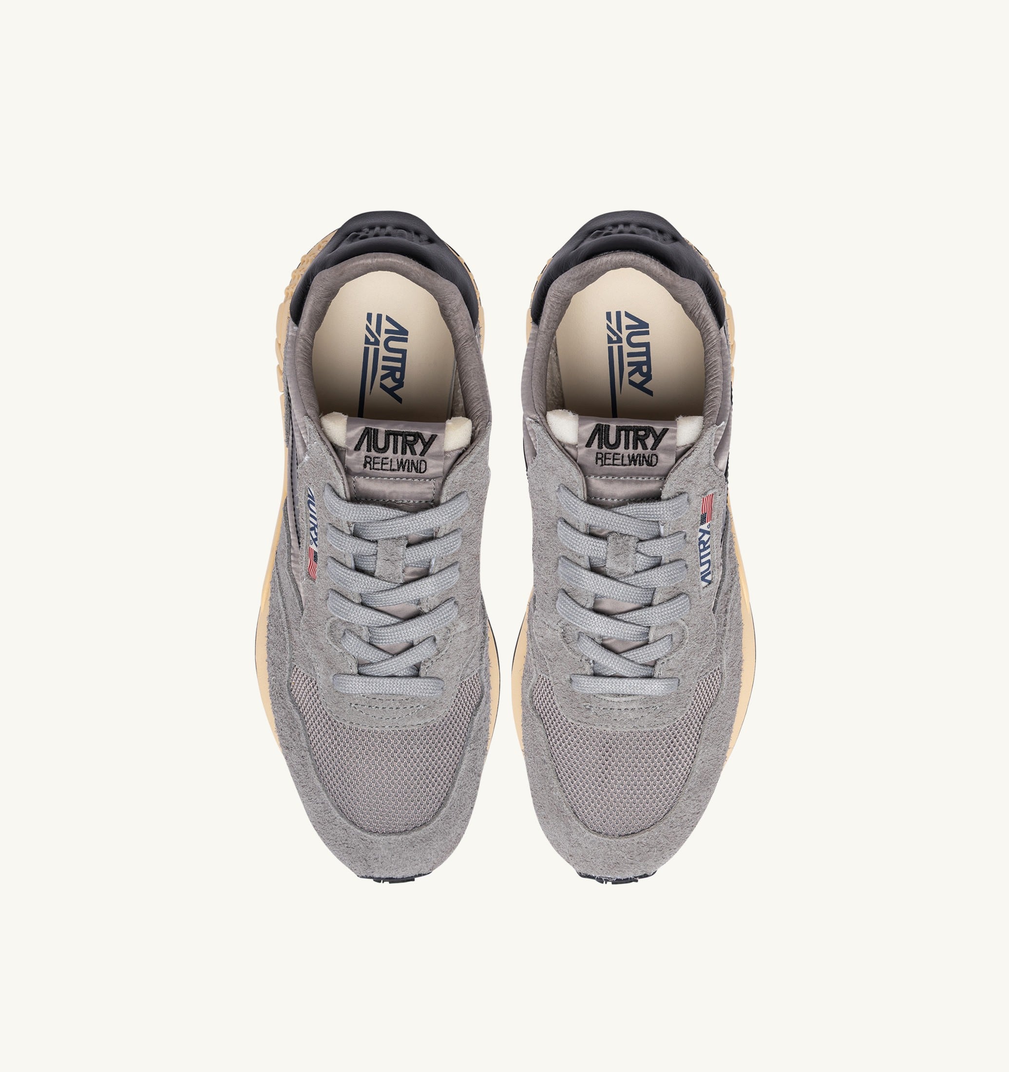 SNEAKERS REELWIND LOW IN NYLON E SUEDE PLUMBEO E NERO