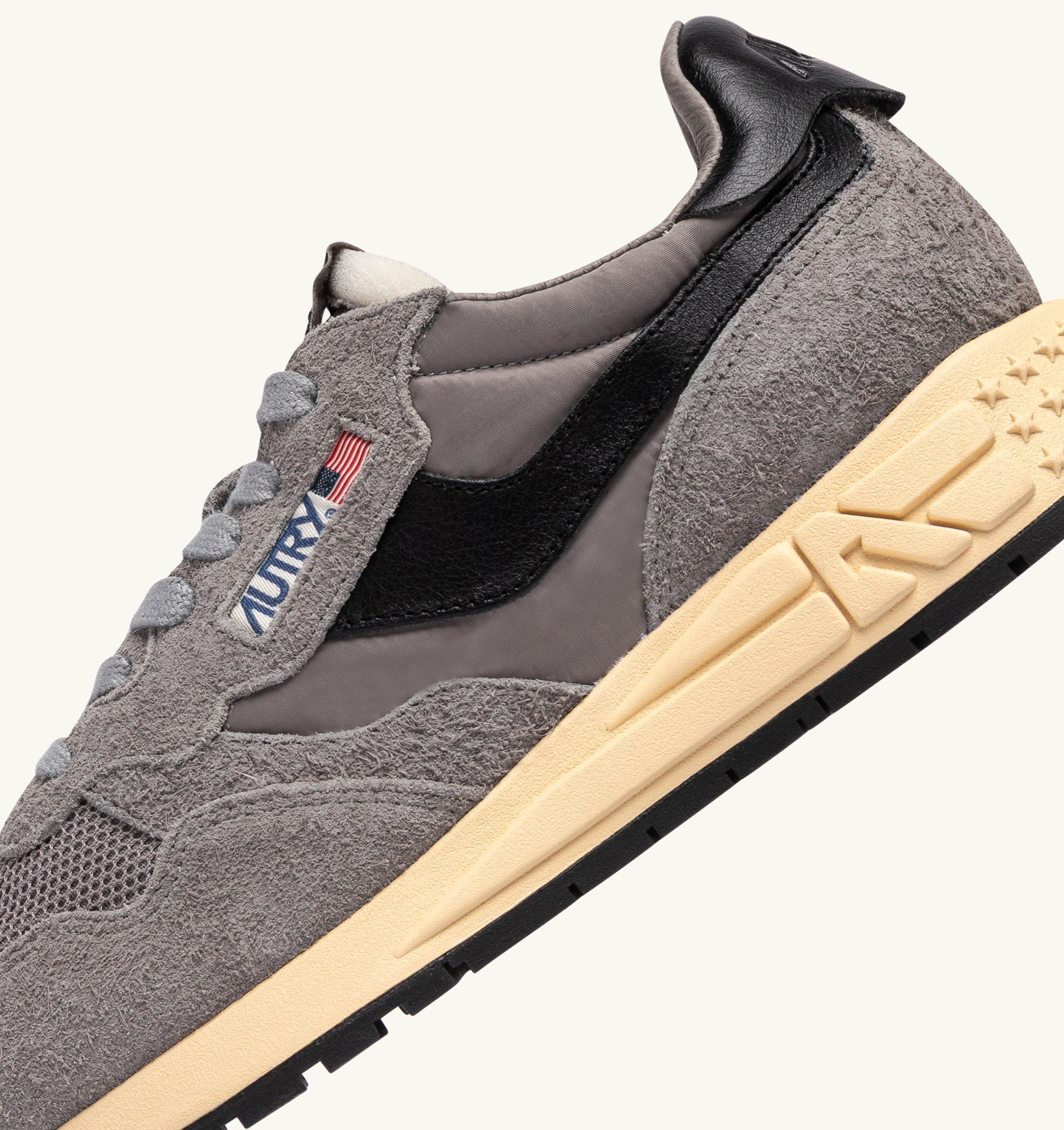 SNEAKERS REELWIND LOW IN NYLON E SUEDE PLUMBEO E NERO