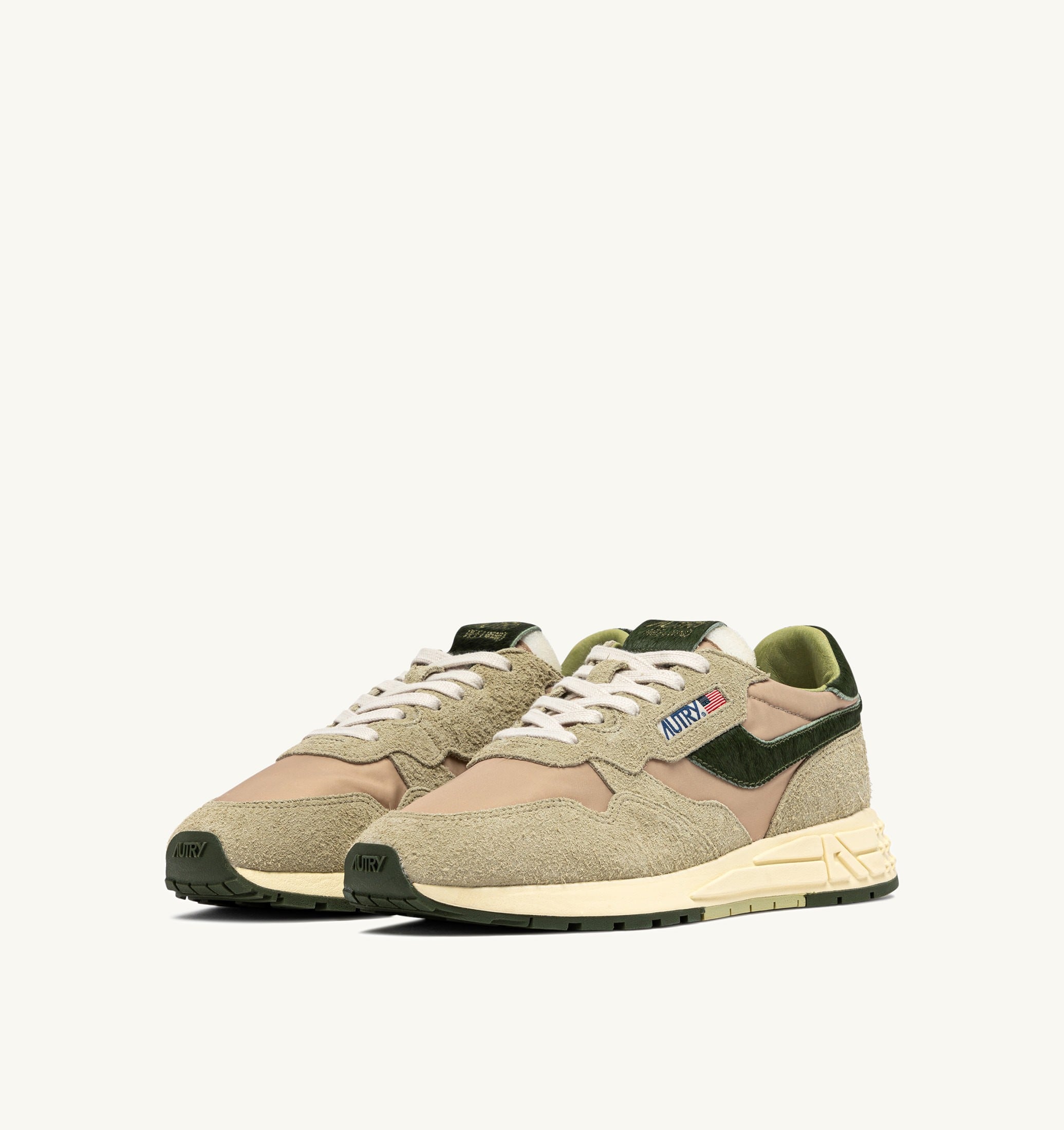 SNEAKERS REELWIND LOW IN NYLON E SUEDE SPONGE E VERDE