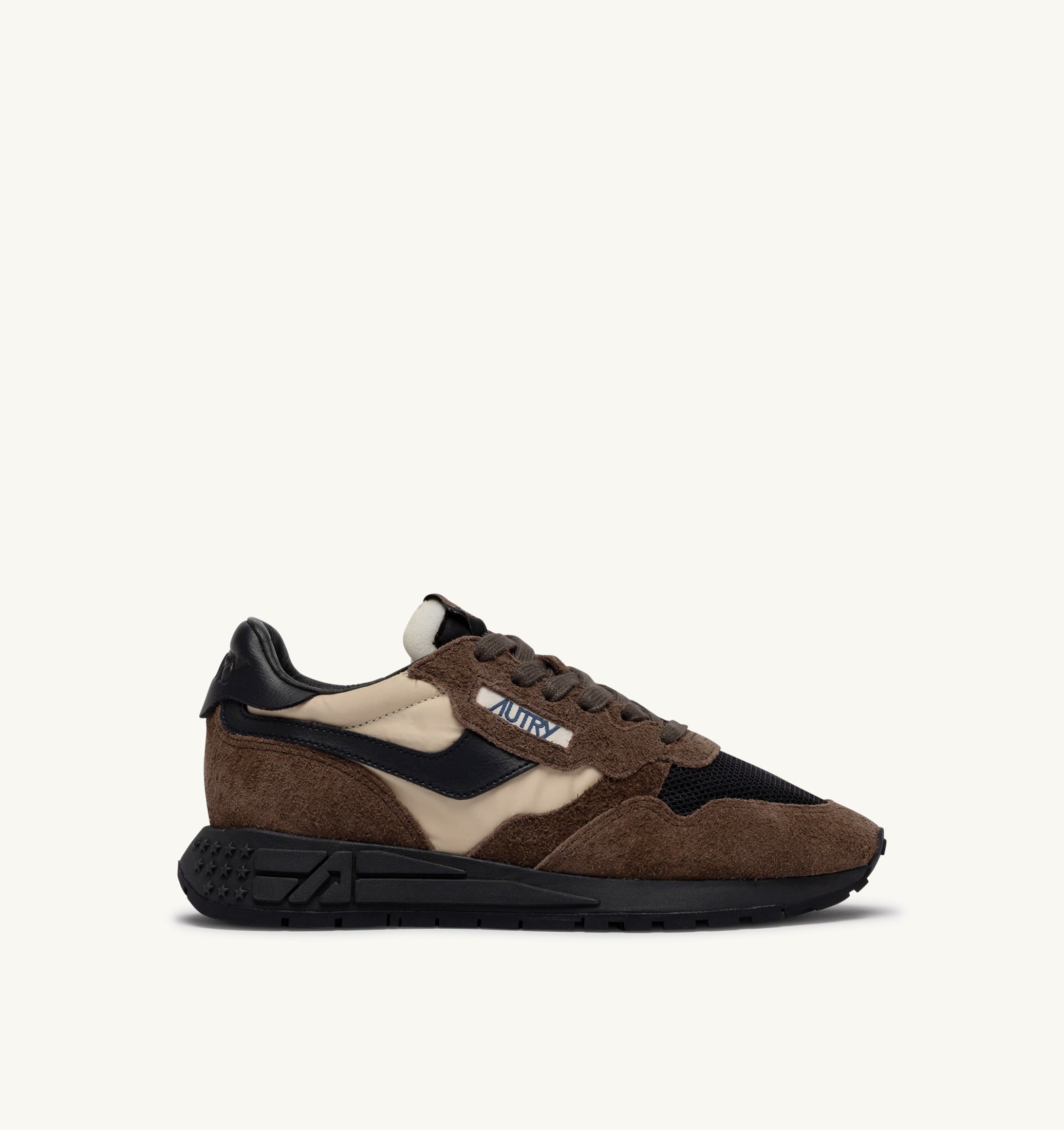 SNEAKERS REELWIND LOW IN SUEDE E NYLON DARK BARK PEBBLE E PHANTOM