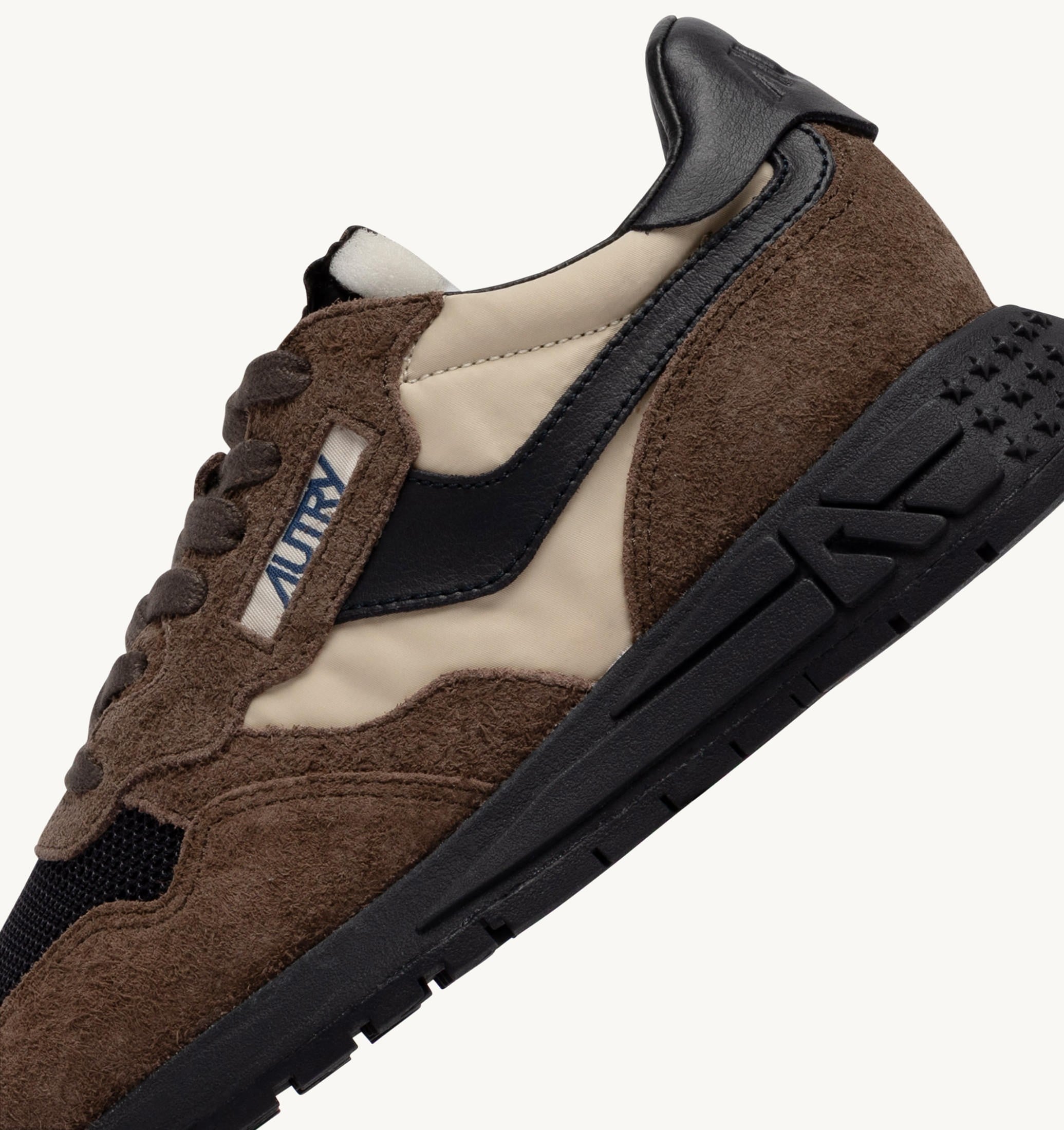 SNEAKERS REELWIND LOW IN SUEDE E NYLON DARK BARK PEBBLE E PHANTOM