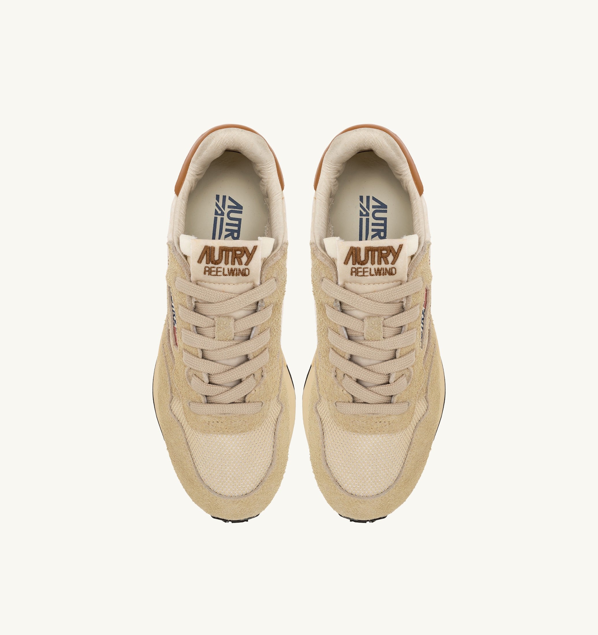 SNEAKERS REELWIND LOW IN SUEDE E NYLON ECRU E CATHAY SPICE