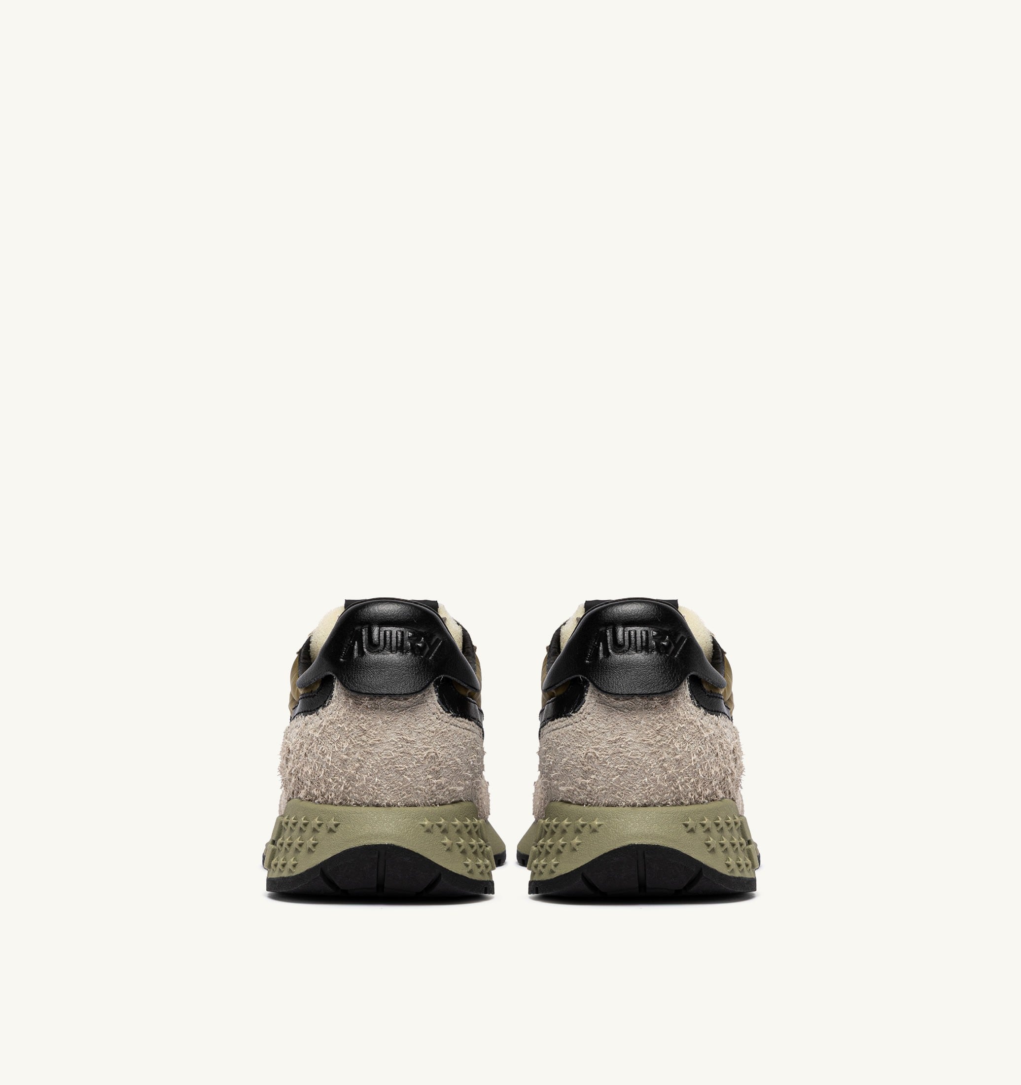 SNEAKERS REELWIND LOW IN SUEDE E NYLON NERO SPIAGGIA E DRIED HERB