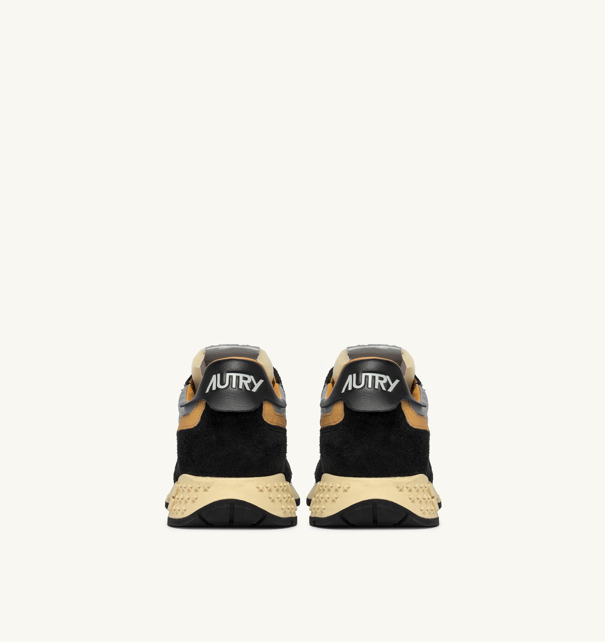 SNEAKERS REELWIND LOW IN SUEDE NERO E NYLON RIFLETTENTE