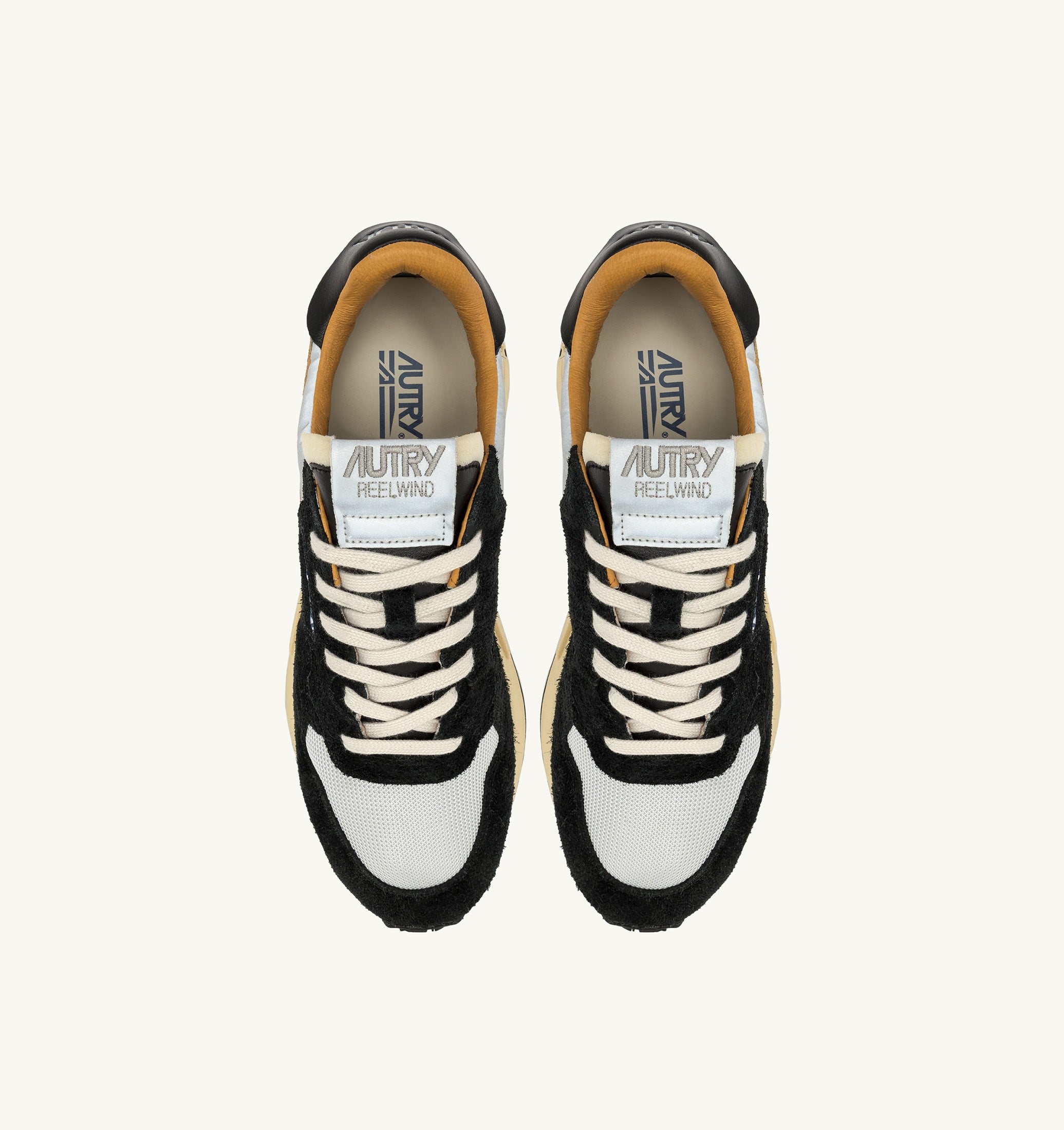 SNEAKERS REELWIND LOW IN SUEDE NERO E NYLON RIFLETTENTE