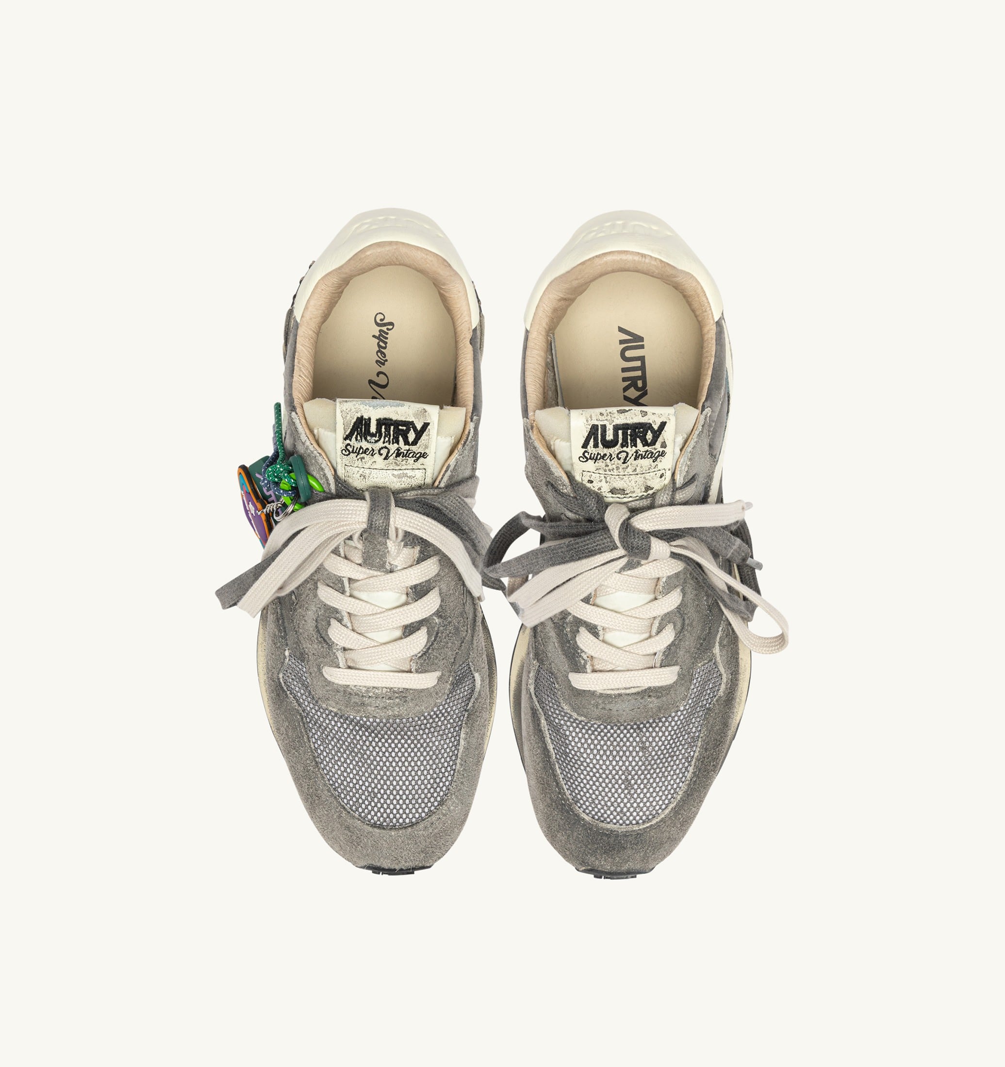 SNEAKERS REELWIND SUPER VINTAGE IN SUEDE E NYLON BIANCO E NERO