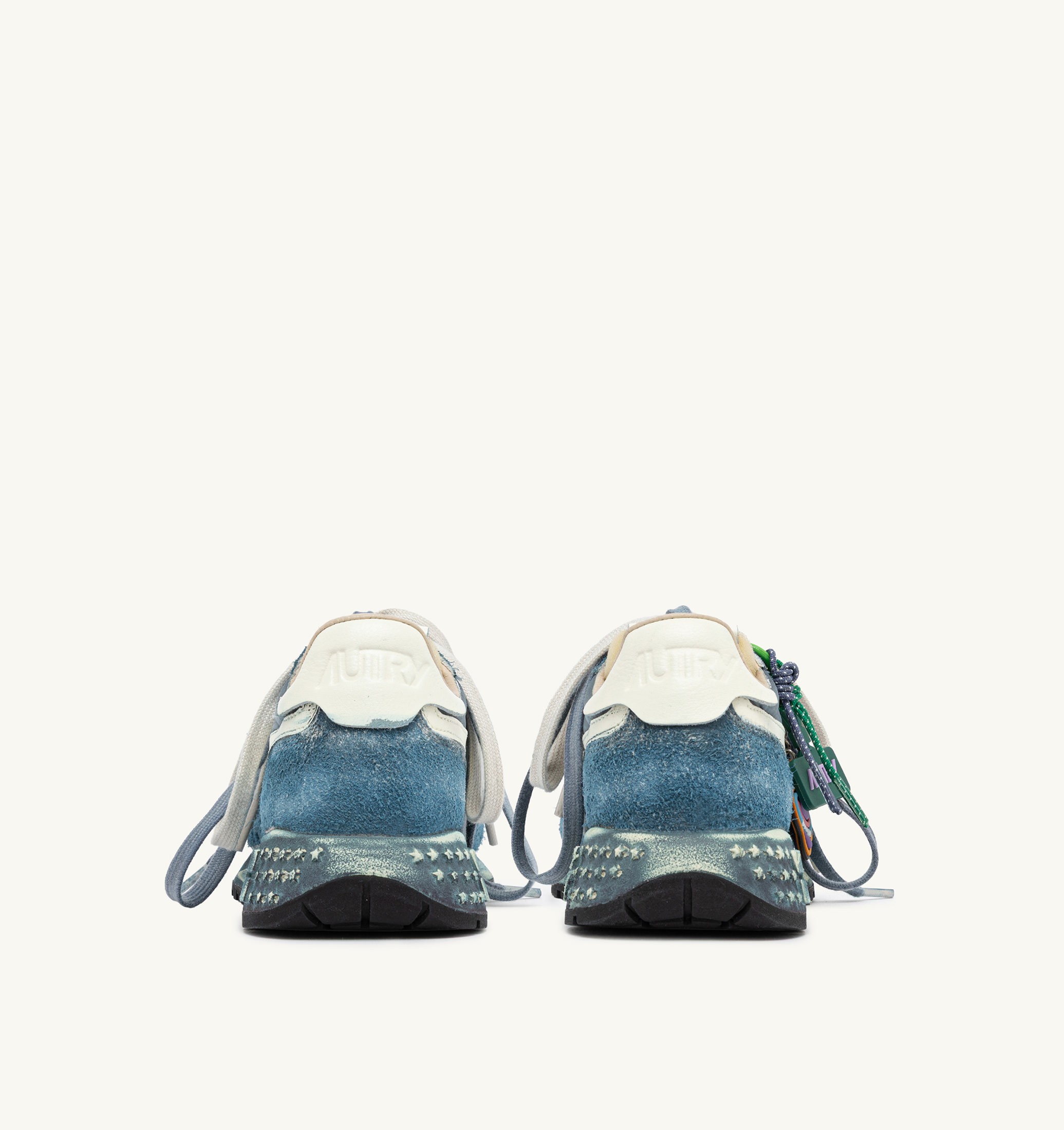 SNEAKERS REELWIND SUPER VINTAGE IN SUEDE E NYLON MALLARD BLUE E BIANCO