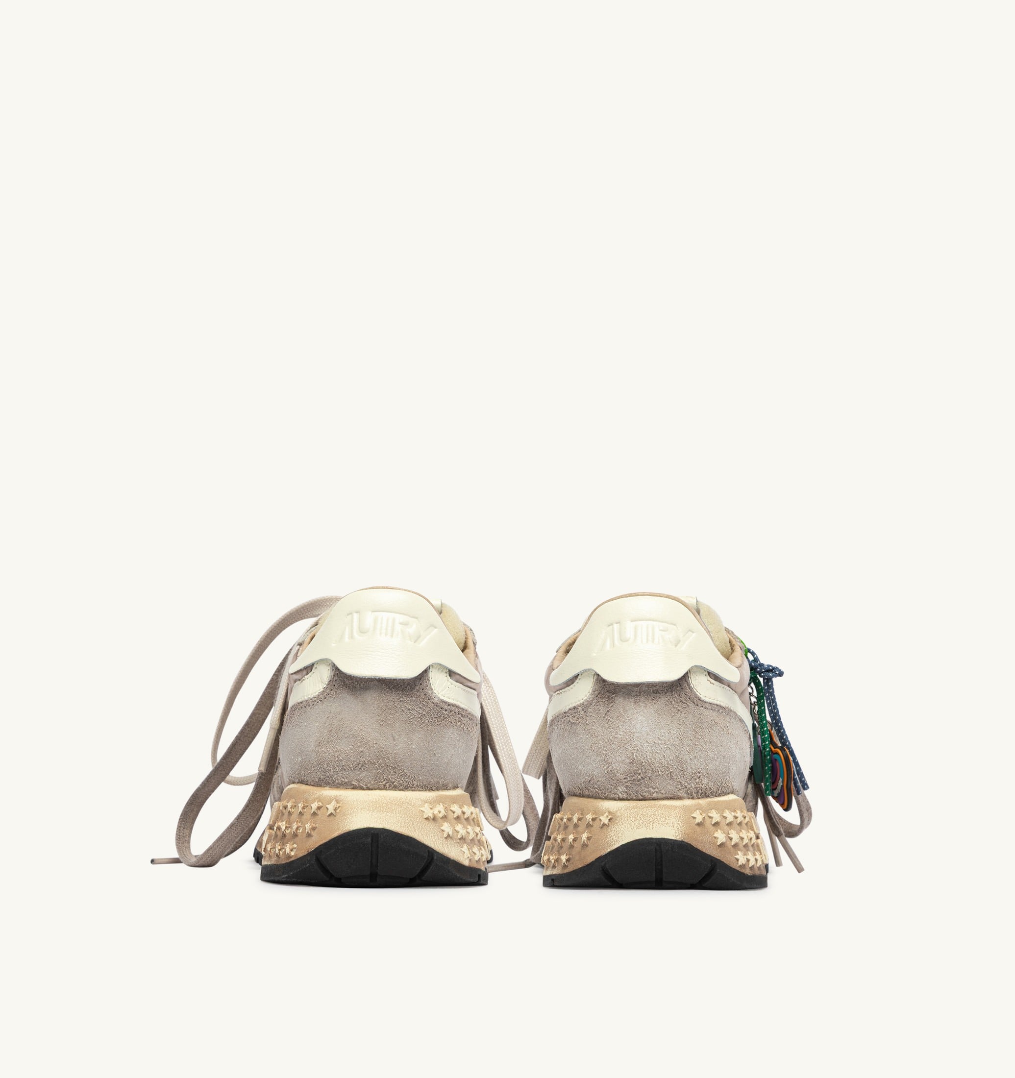 SNEAKERS REELWIND SUPER VINTAGE IN SUEDE E NYLON WOODSMOKE E BIANCO