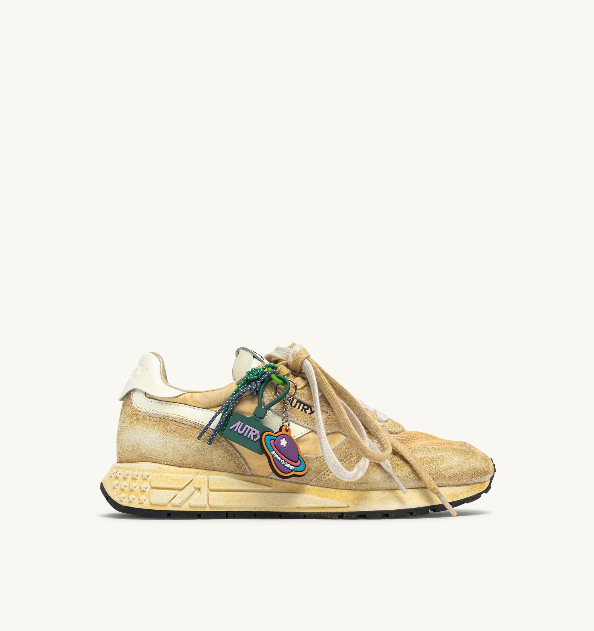 SNEAKERS REELWIND SUPER VINTAGE IN SUEDE E NYLON YOLK YELLOW E BIANCO