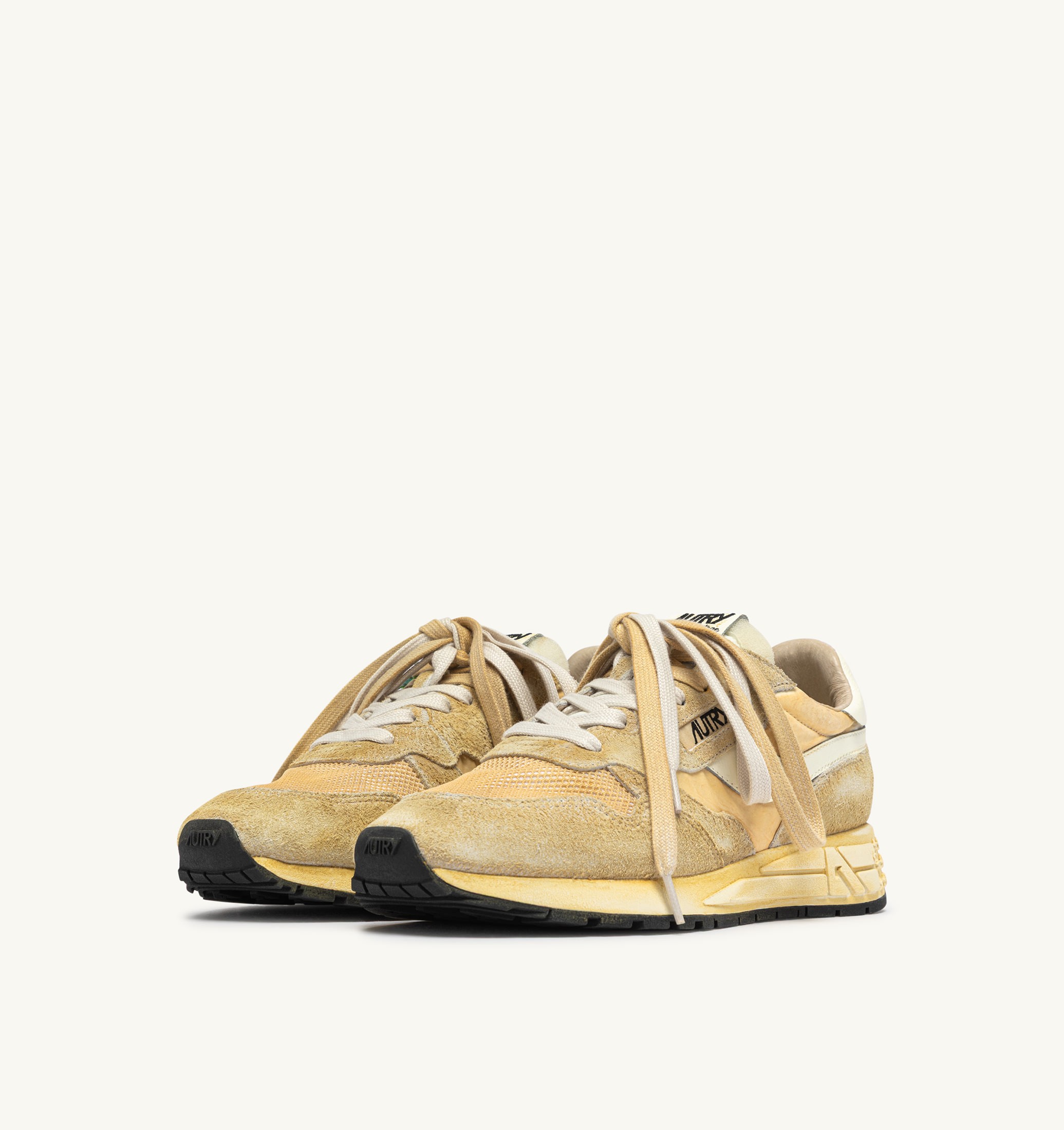 SNEAKERS REELWIND SUPER VINTAGE IN SUEDE E NYLON YOLK YELLOW E BIANCO