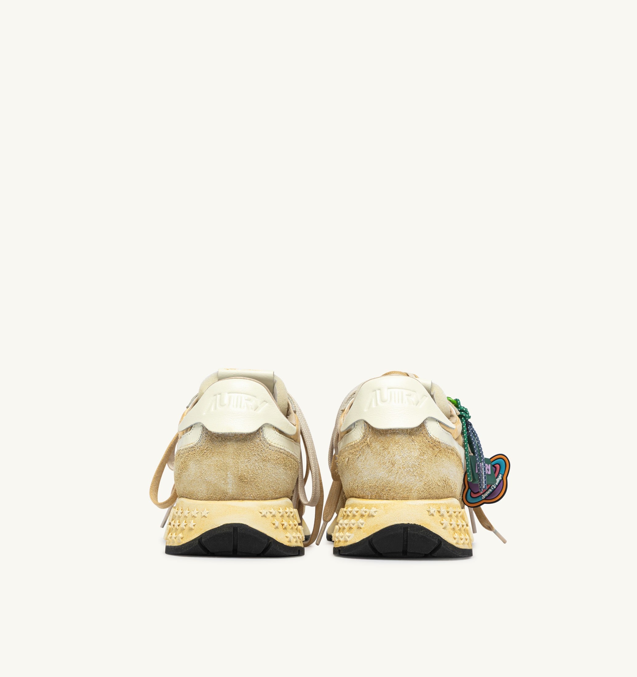 SNEAKERS REELWIND SUPER VINTAGE IN SUEDE E NYLON YOLK YELLOW E BIANCO