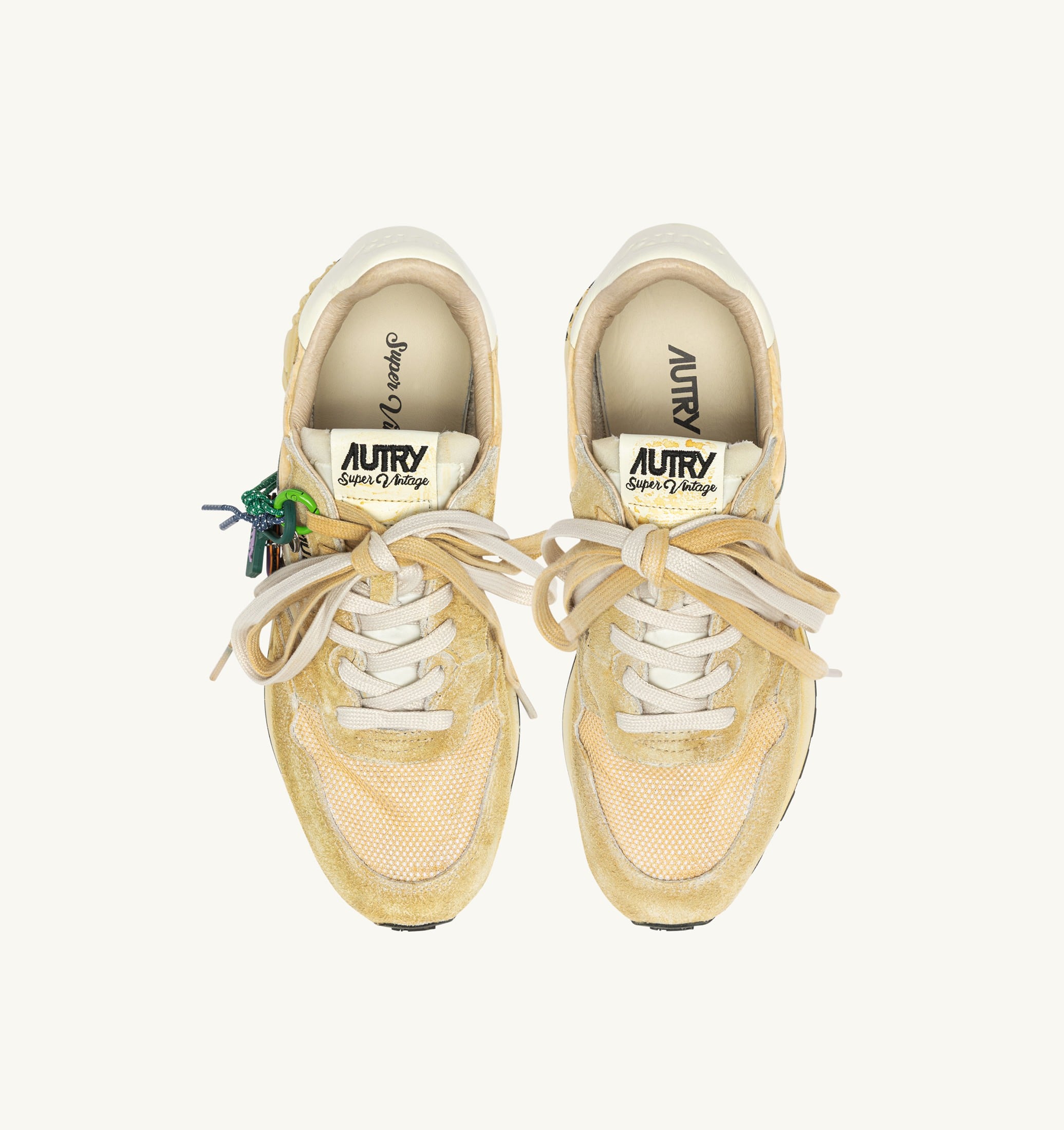 SNEAKERS REELWIND SUPER VINTAGE IN SUEDE E NYLON YOLK YELLOW E BIANCO