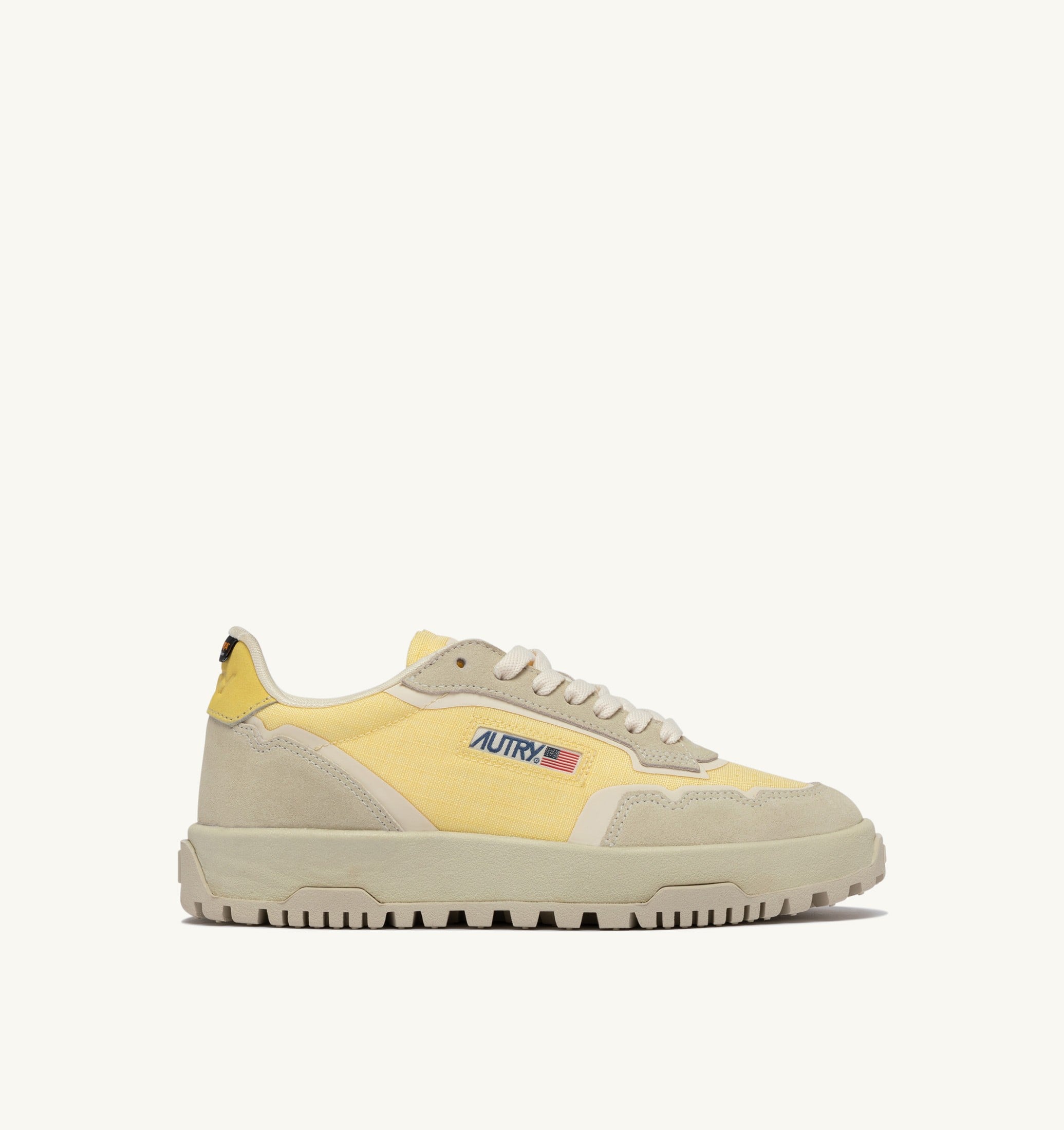 SNEAKERS WILDPACE LOW IN CORDURA E SUEDE BIANCO E LEMON MERINGUE