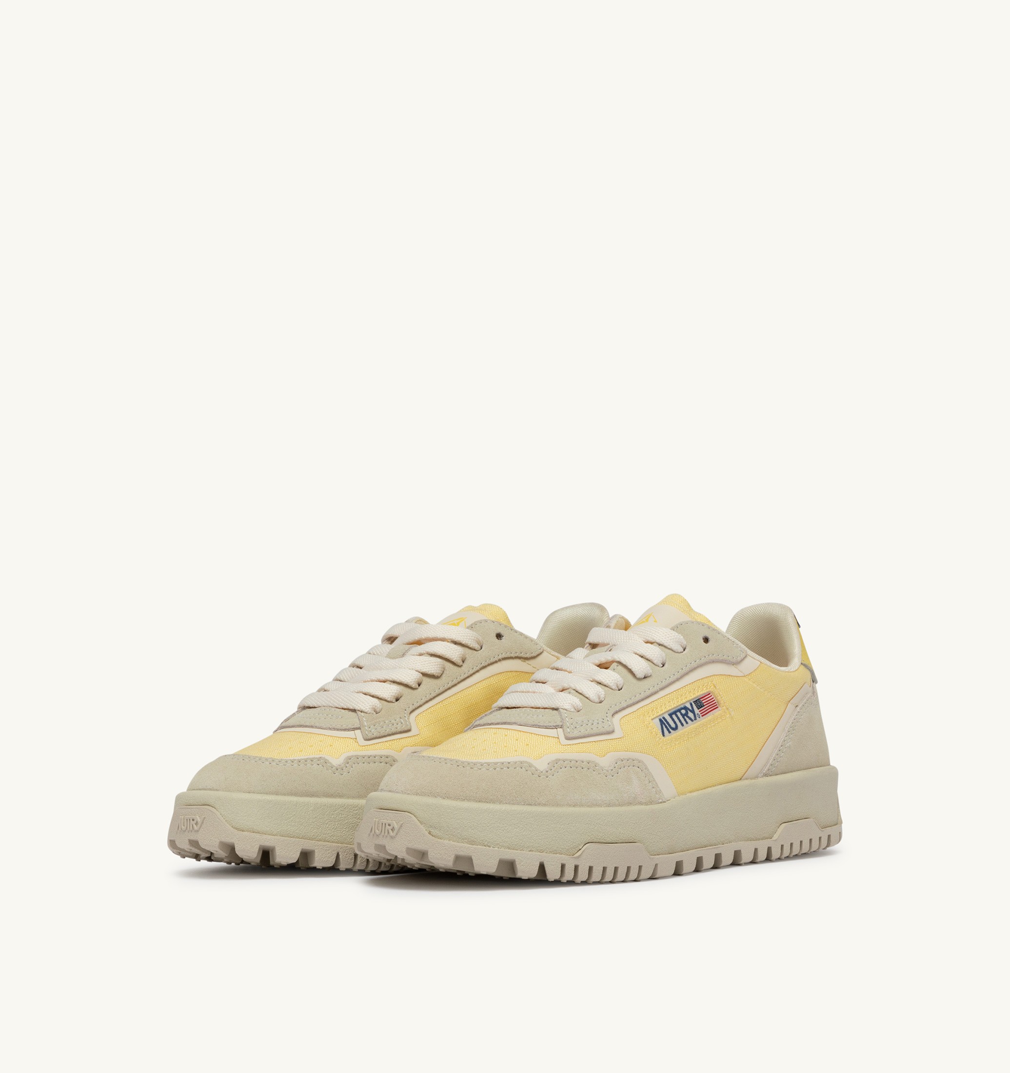 SNEAKERS WILDPACE LOW IN CORDURA E SUEDE BIANCO E LEMON MERINGUE