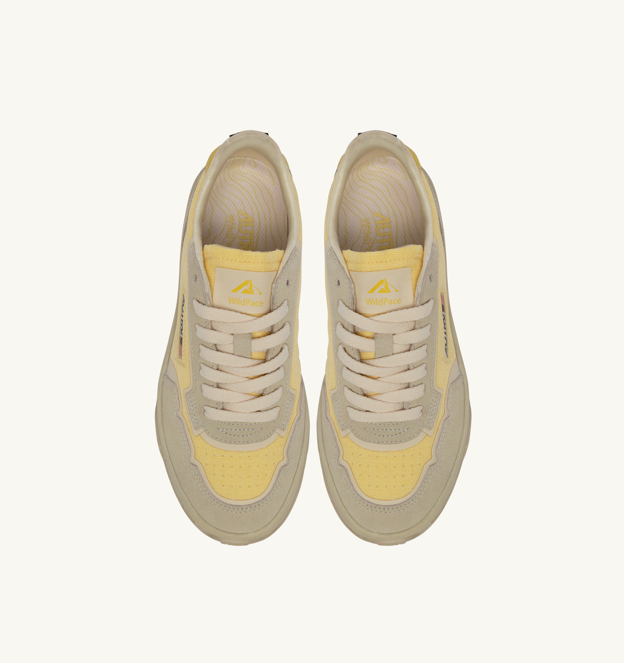 SNEAKERS WILDPACE LOW IN CORDURA E SUEDE BIANCO E LEMON MERINGUE