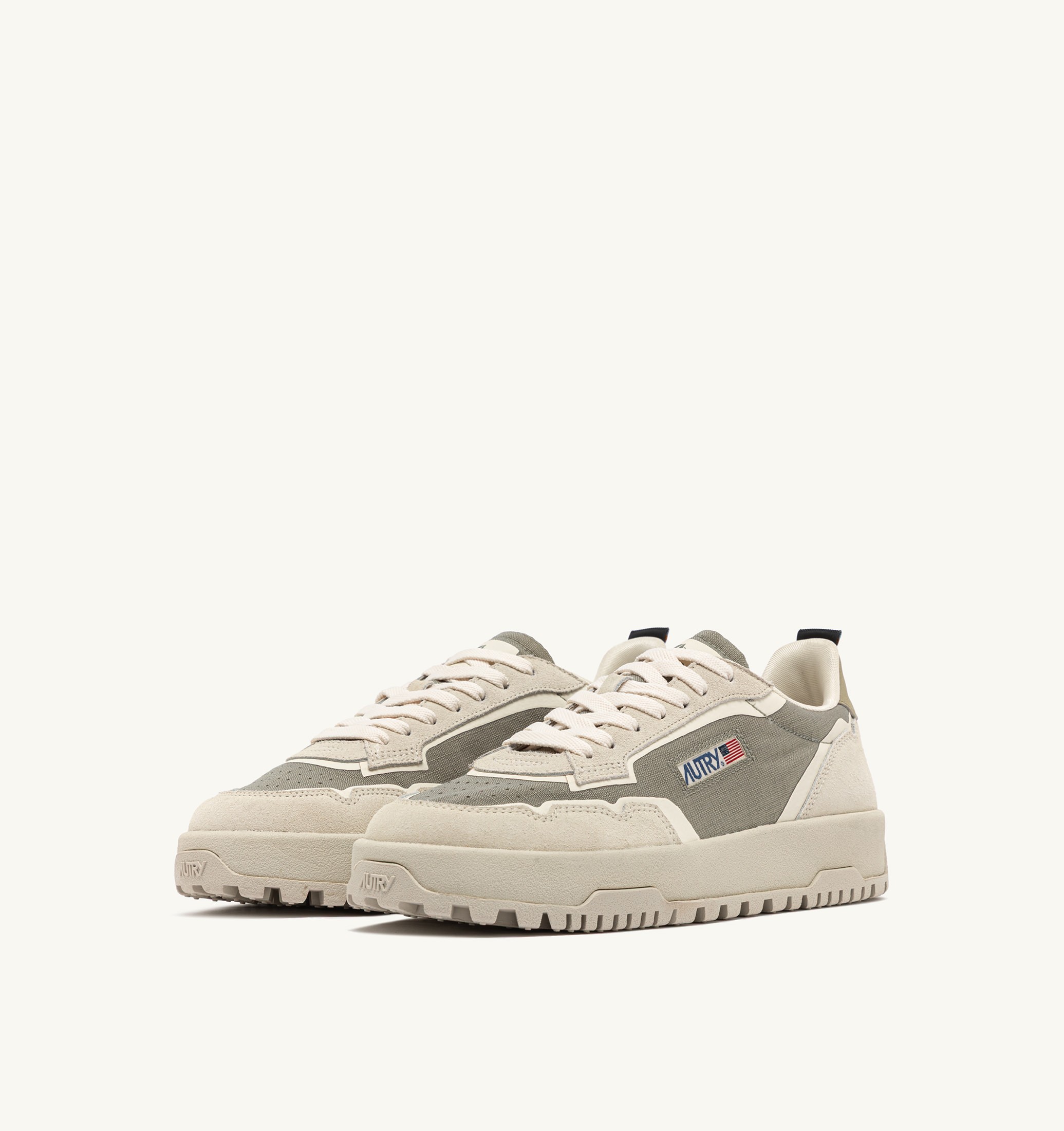 SNEAKERS WILDPACE LOW IN CORDURA E SUEDE ELM E BIANCO