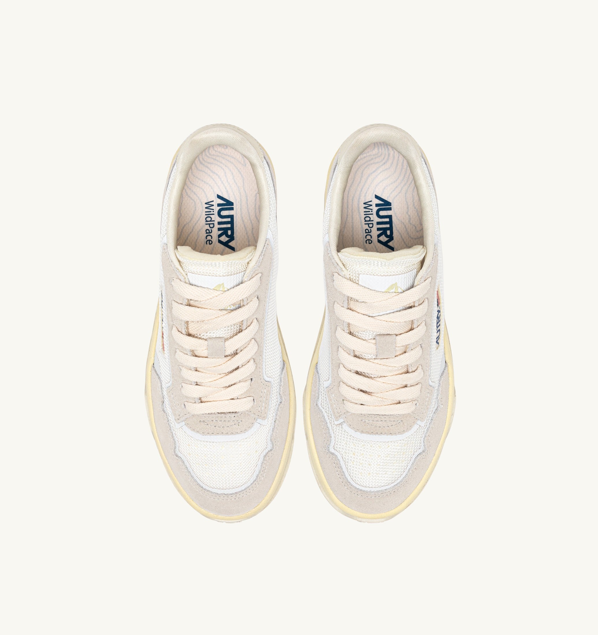 SNEAKERS WILDPACE LOW IN DRAGON MESH E SUEDE BIANCO E MARSHMALLOW