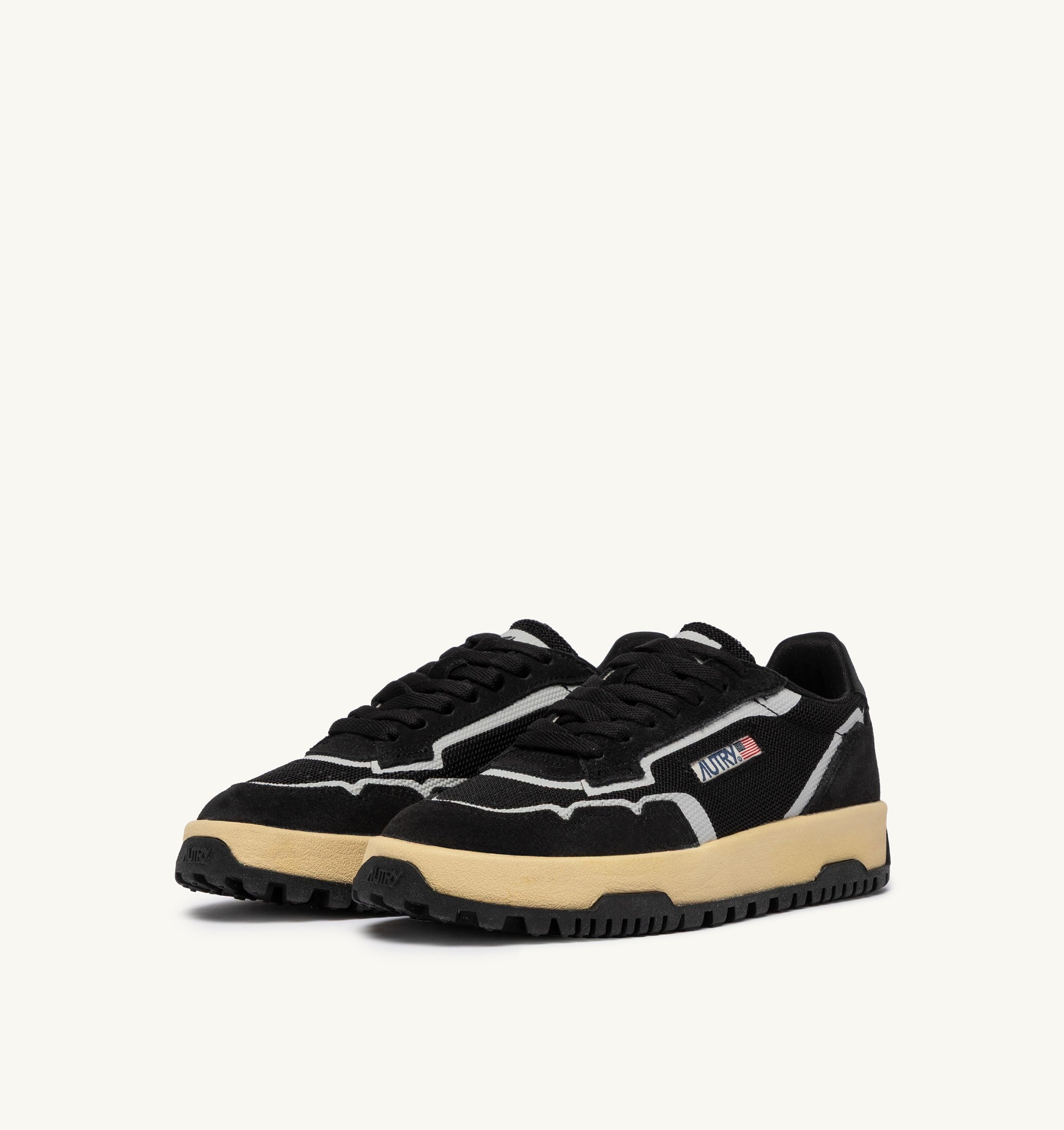 SNEAKERS WILDPACE LOW IN DRAGON MESH E SUEDE NERO