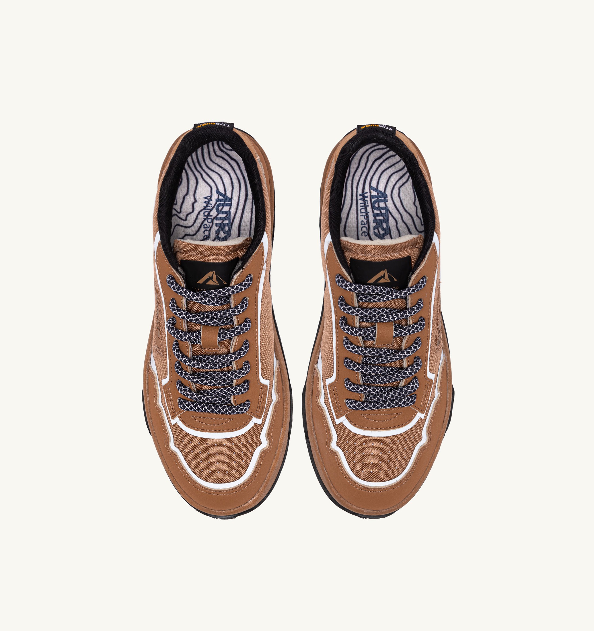 SNEAKERS WILDPACE LOW IN NYLON RIPSTOP E PELLE BROWN SUGAR E REFLEX