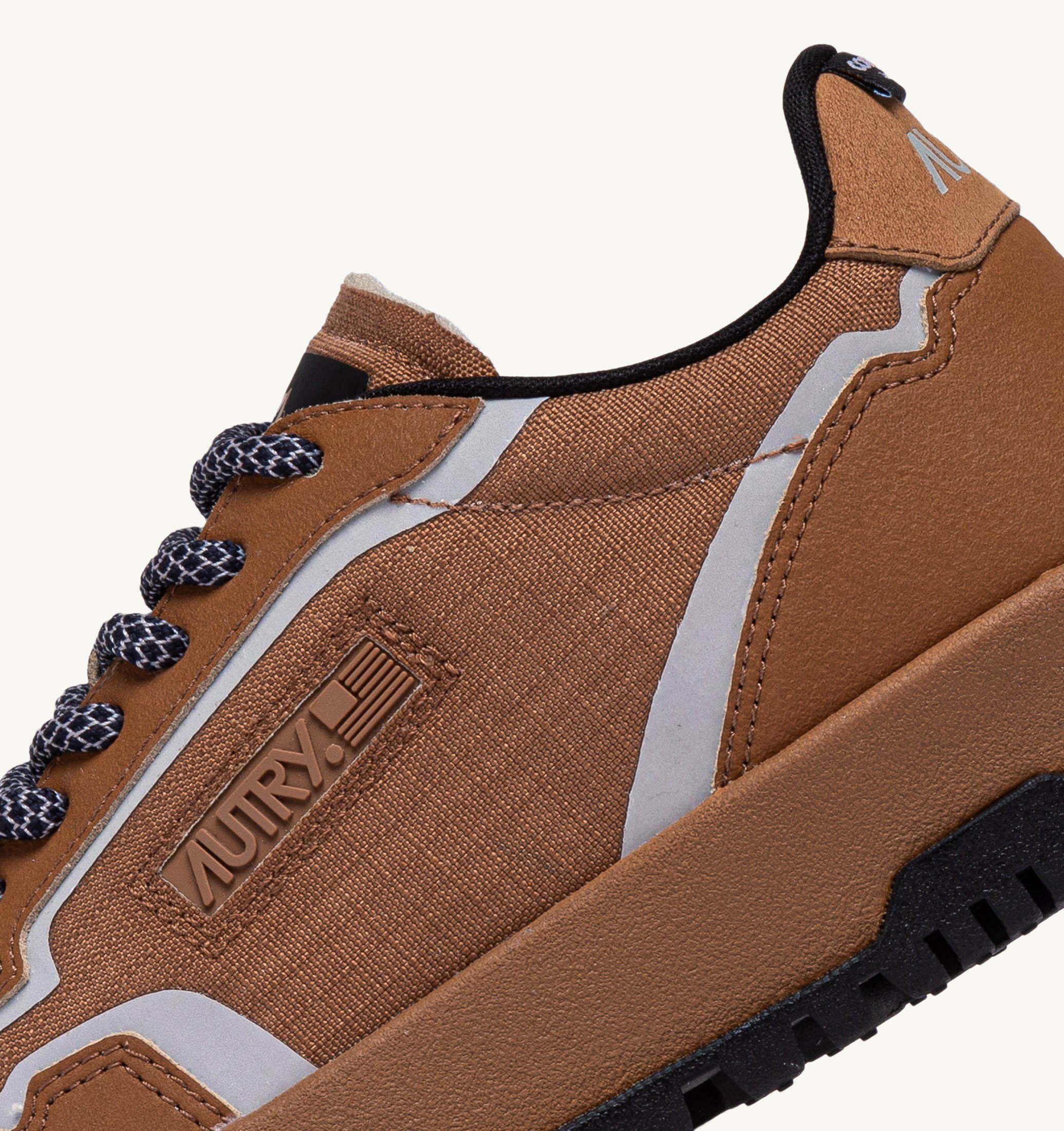 SNEAKERS WILDPACE LOW IN NYLON RIPSTOP E PELLE BROWN SUGAR E REFLEX