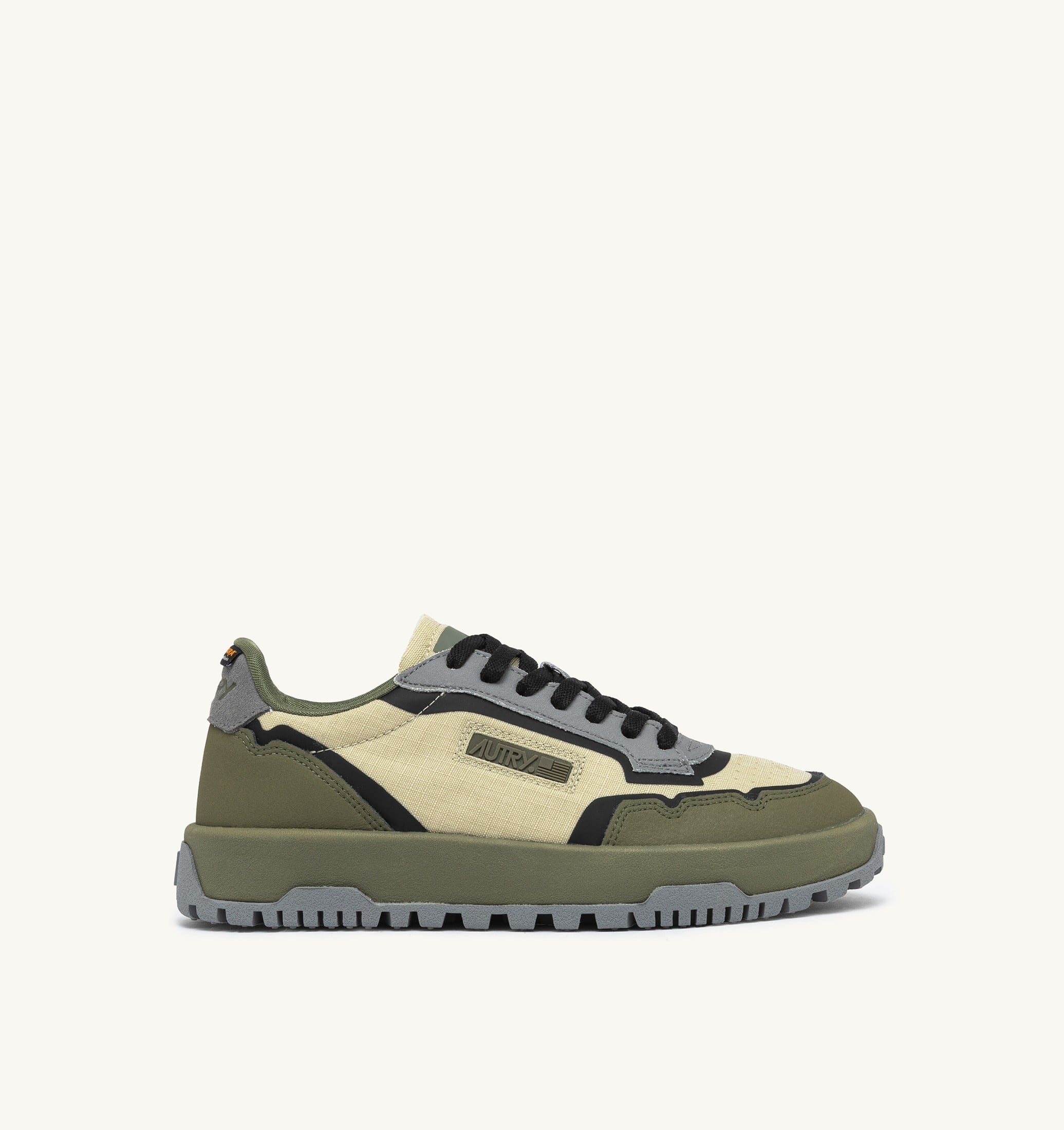 SNEAKERS WILDPACE LOW IN NYLON RIPSTOP E PELLE CASTLE WALL E TITANIUM