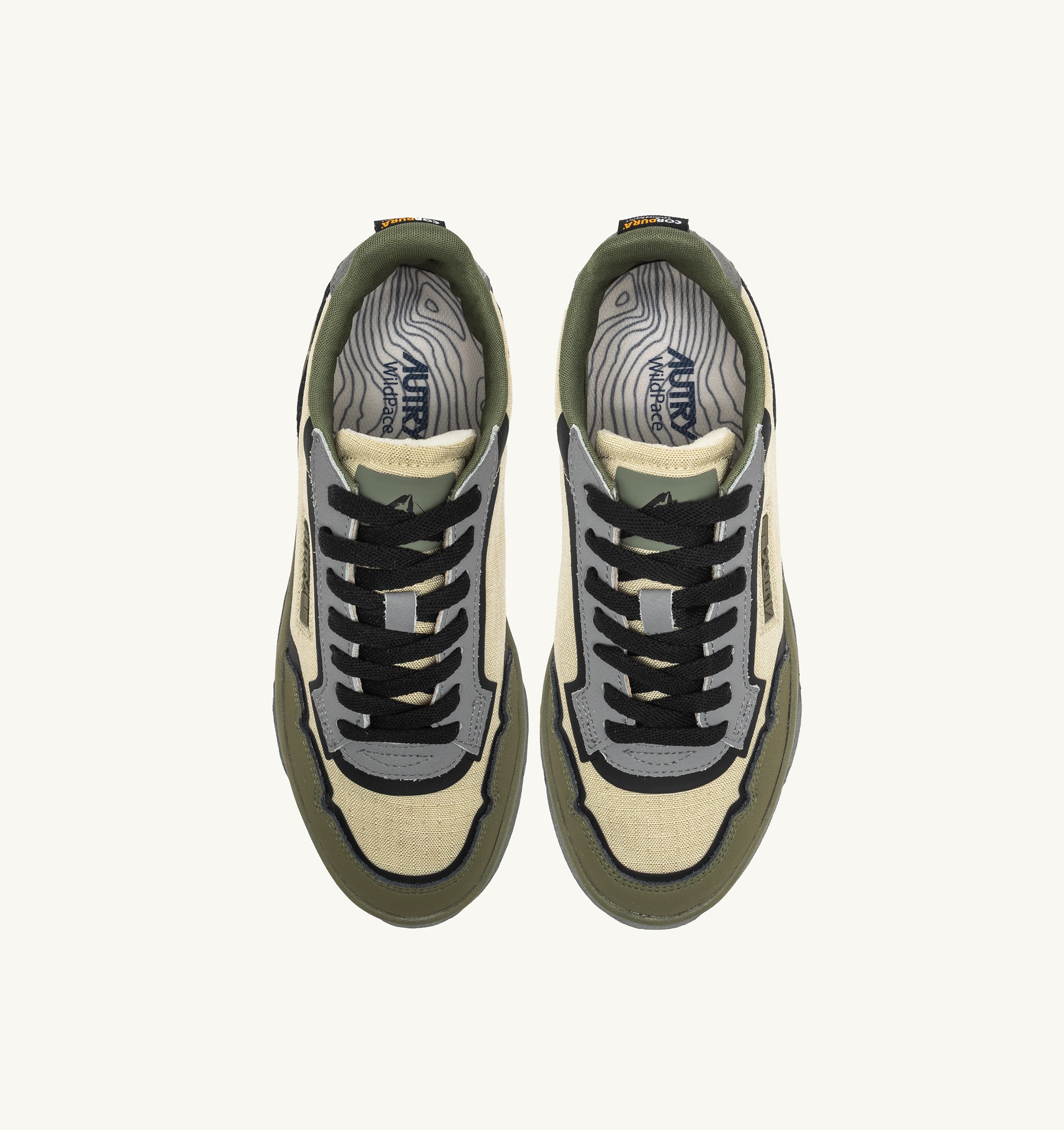 SNEAKERS WILDPACE LOW IN NYLON RIPSTOP E PELLE CASTLE WALL E TITANIUM