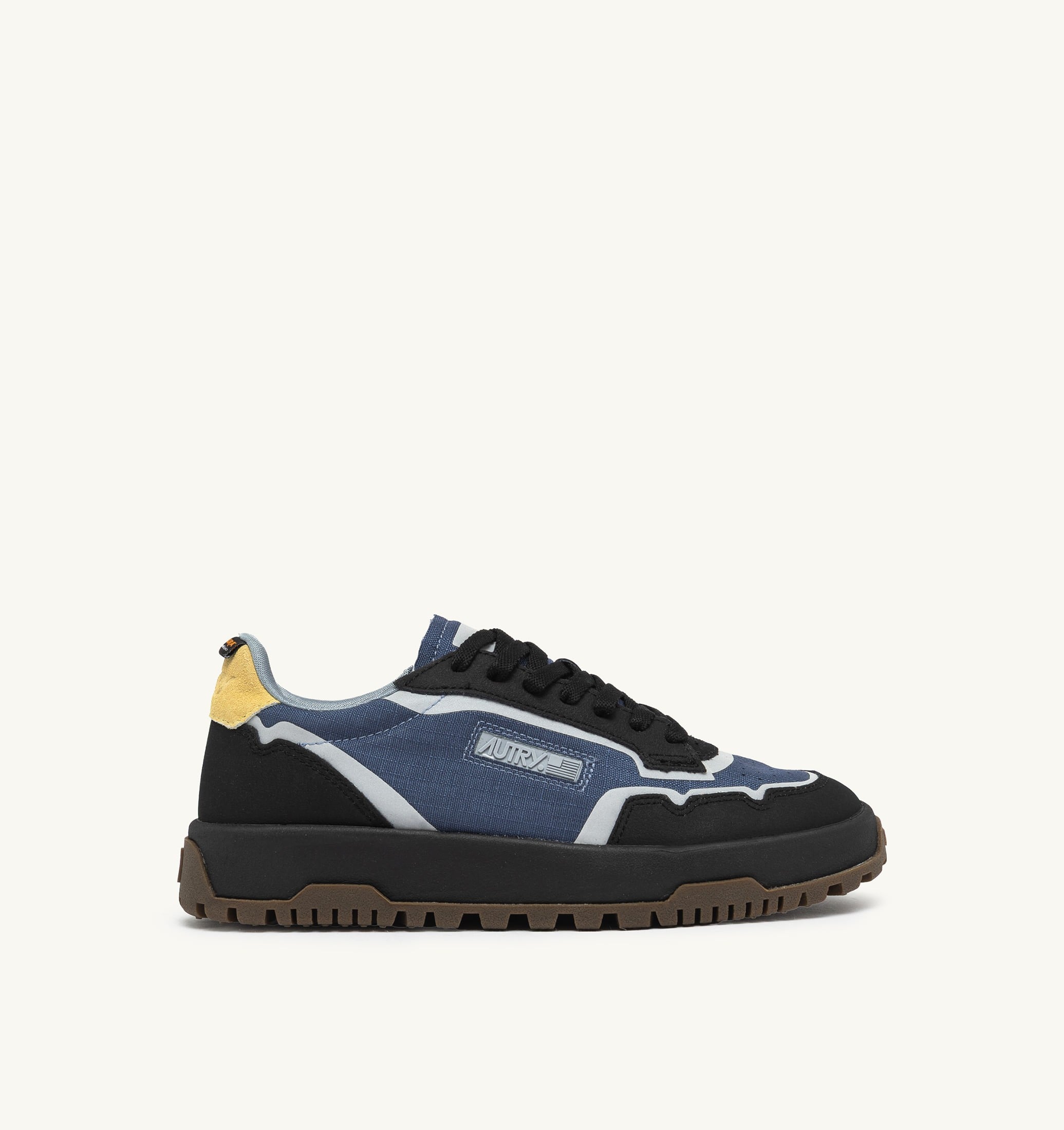 SNEAKERS WILDPACE LOW IN NYLON RIPSTOP E PELLE DARK BLUE E NERO
