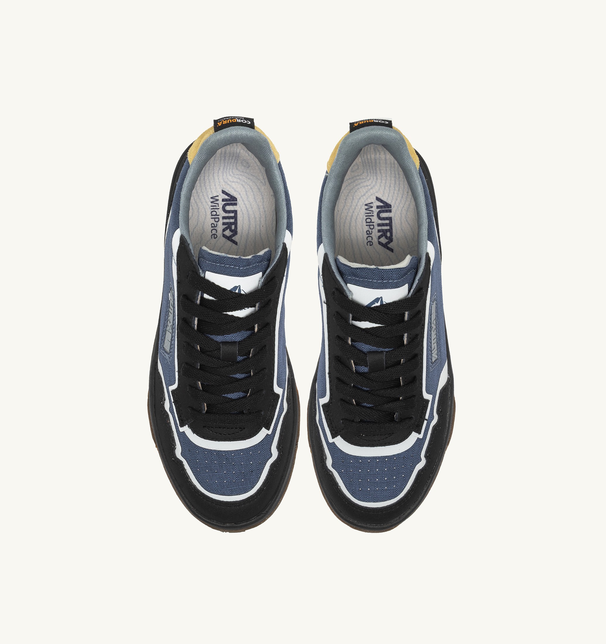 SNEAKERS WILDPACE LOW IN NYLON RIPSTOP E PELLE DARK BLUE E NERO
