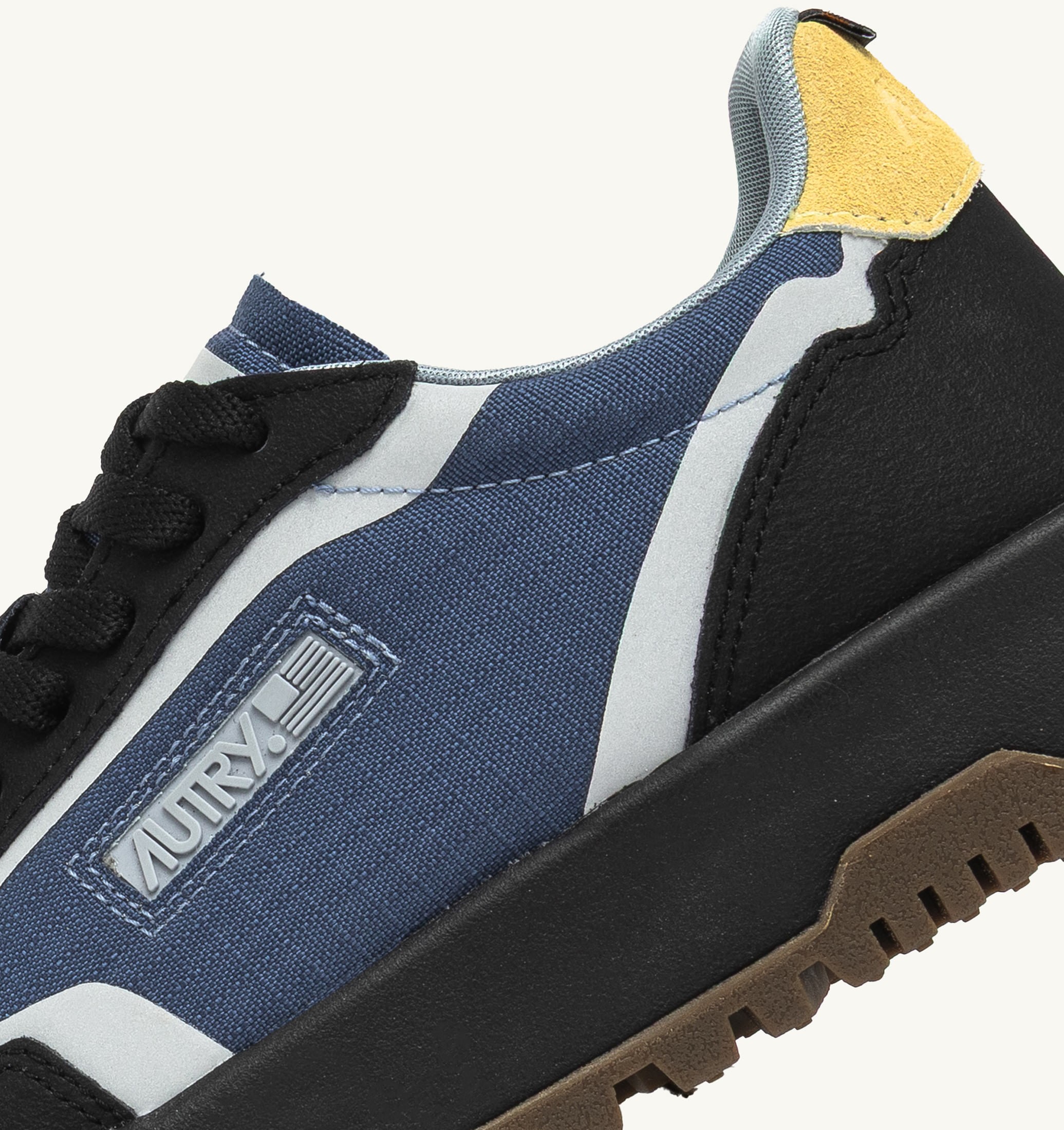 SNEAKERS WILDPACE LOW IN NYLON RIPSTOP E PELLE DARK BLUE E NERO