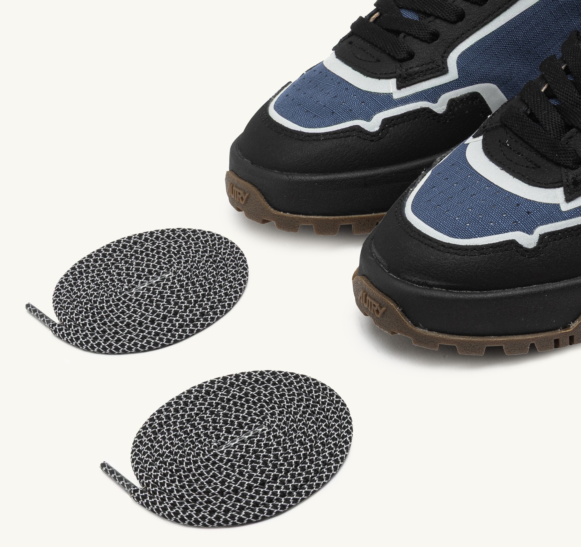 SNEAKERS WILDPACE LOW IN NYLON RIPSTOP E PELLE DARK BLUE E NERO