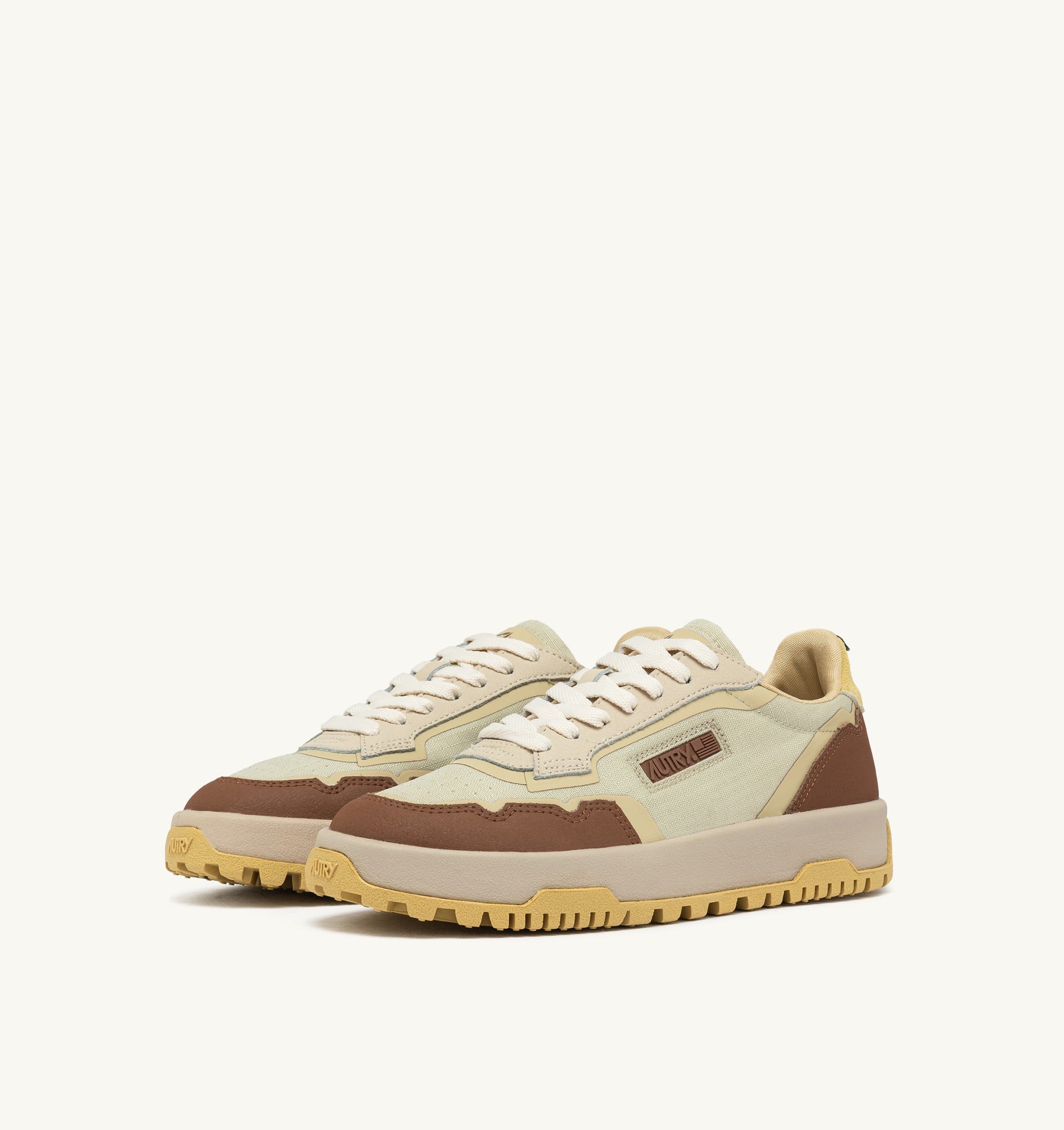 SNEAKERS WILDPACE LOW IN NYLON RIPSTOP E PELLE FOG E THRUSH