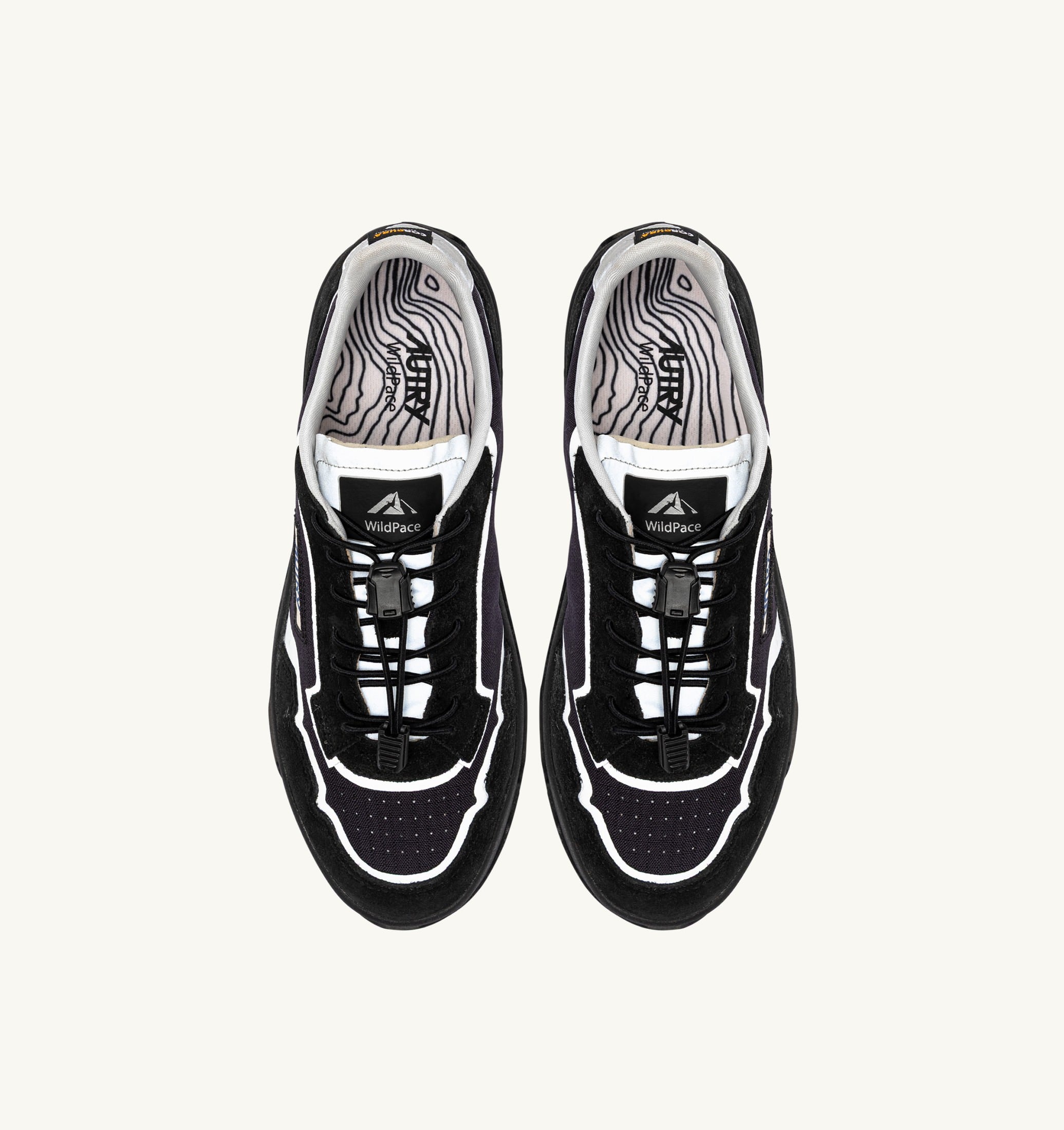 SNEAKERS WILDPACE LOW IN NYLON RIPSTOP E SUEDE NERO E ARGENTO