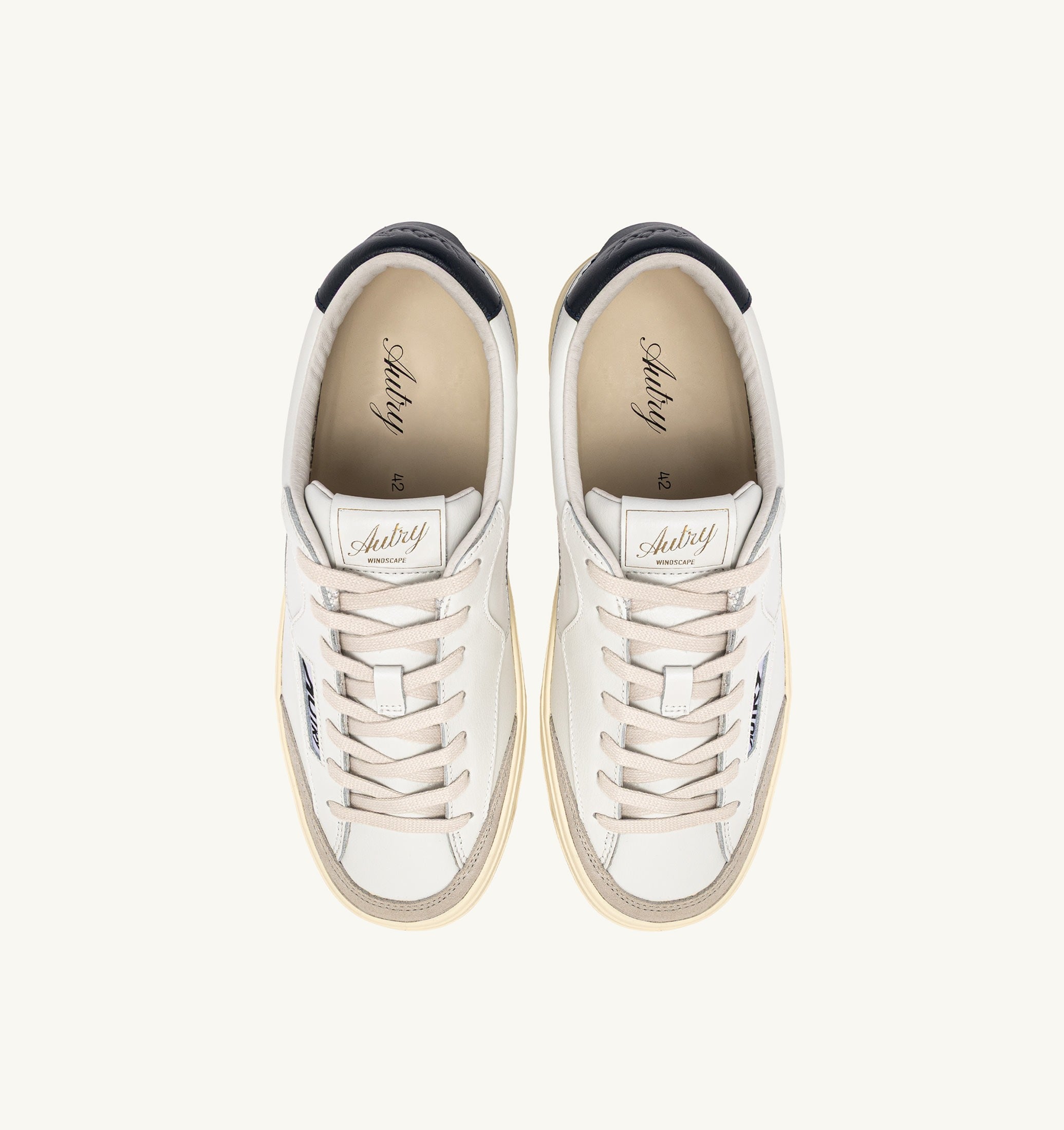 SNEAKERS WINDSCAPE LOW IN PELLE BIANCA E SPACE