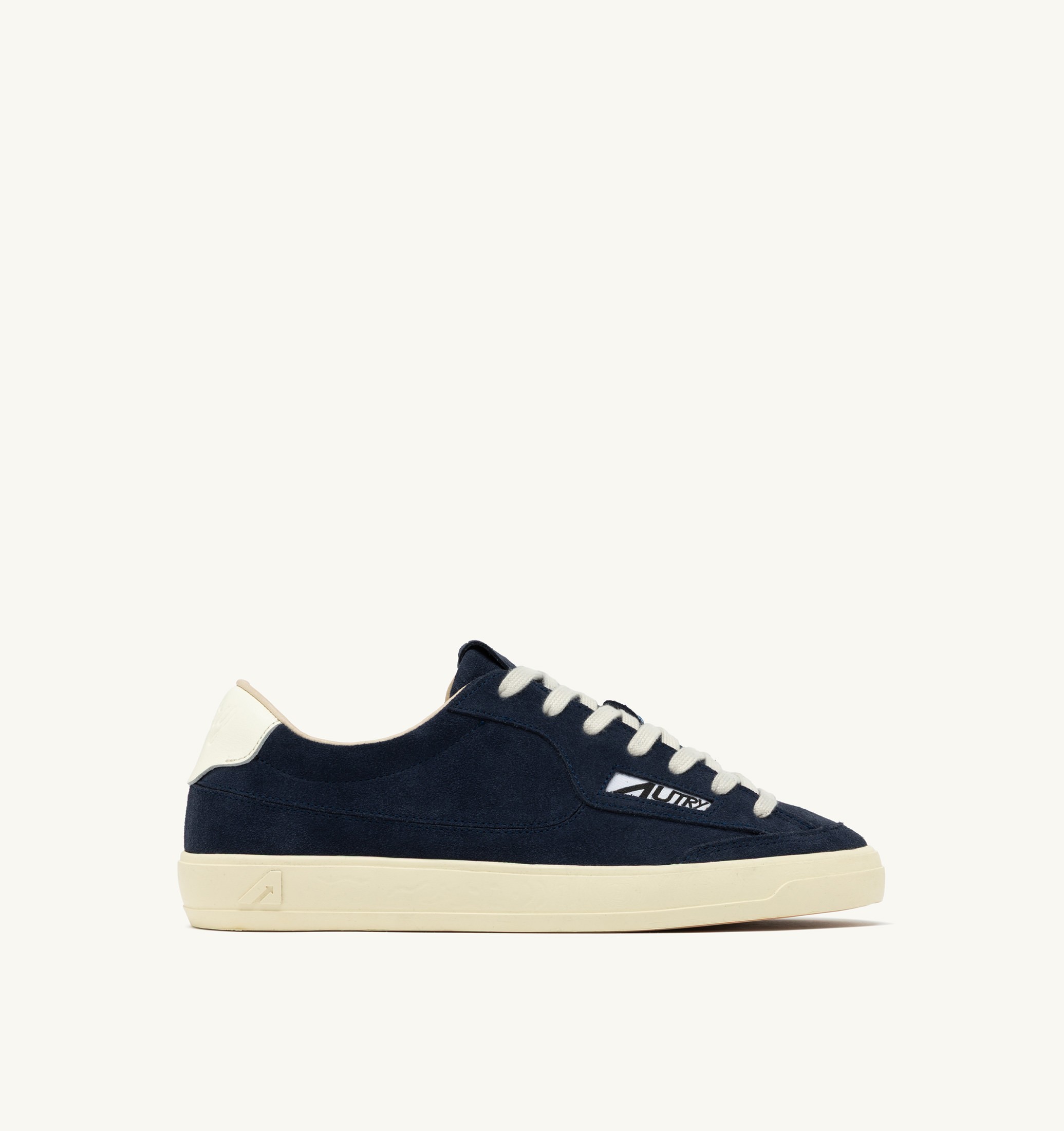 SNEAKERS WINDSCAPE LOW IN SUEDE NAVY E MARSHMALLOW