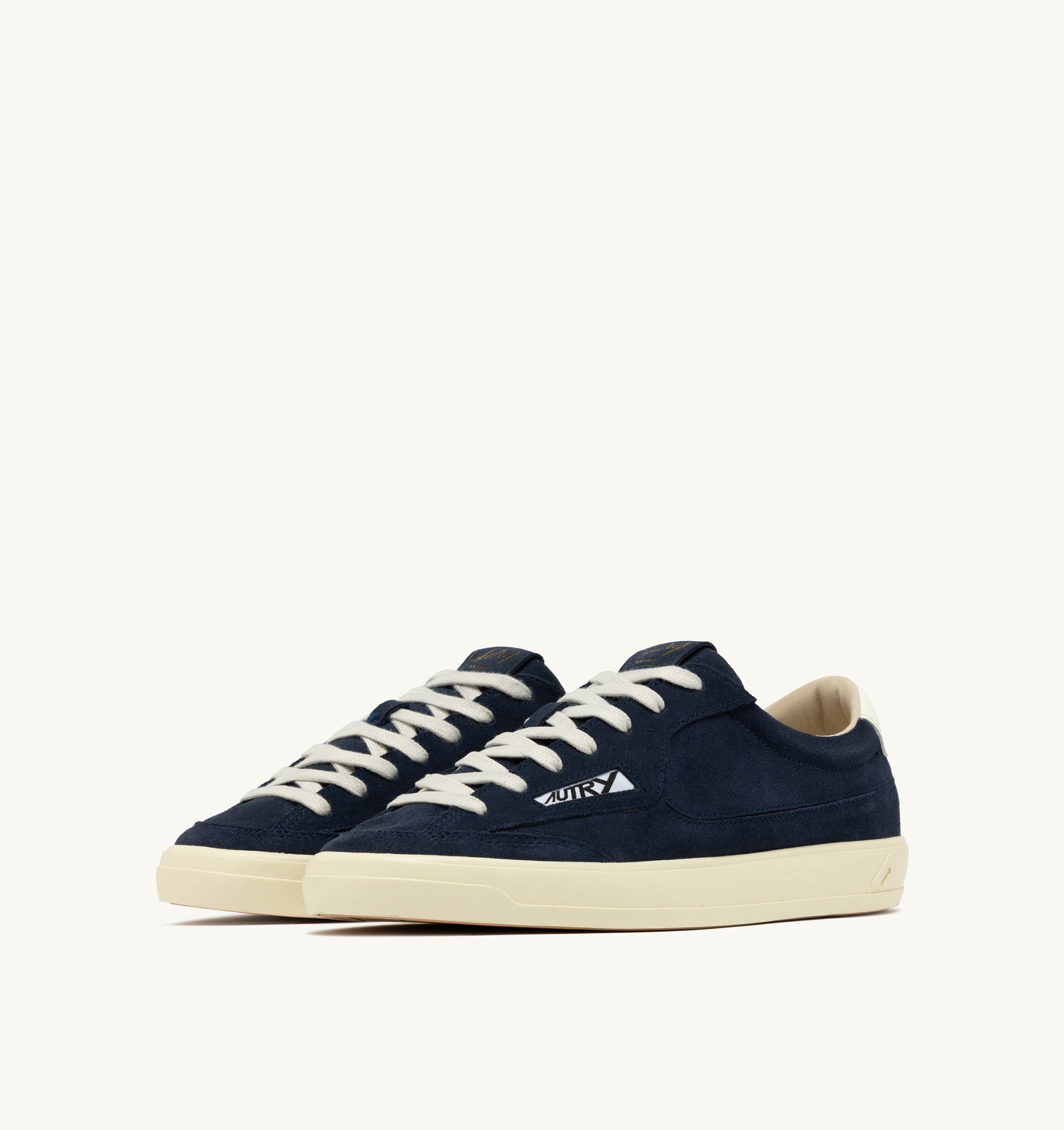 SNEAKERS WINDSCAPE LOW IN SUEDE NAVY E MARSHMALLOW