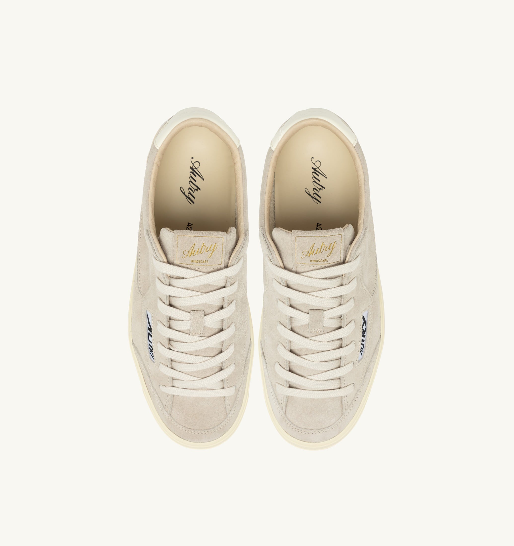 SNEAKERS WINDSCAPE LOW IN SUEDE ROCK E MARSHMALLOW