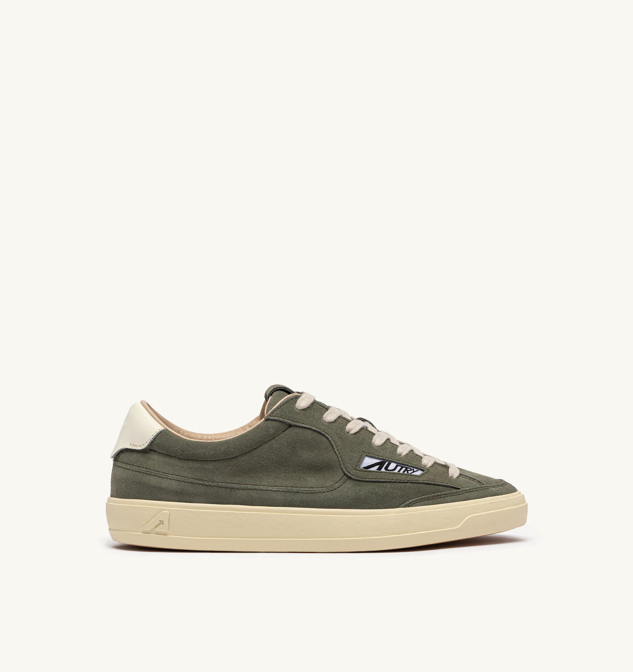 SNEAKERS WINDSCAPE LOW IN SUEDE SMOKED GREEN E MARSHMALLOW